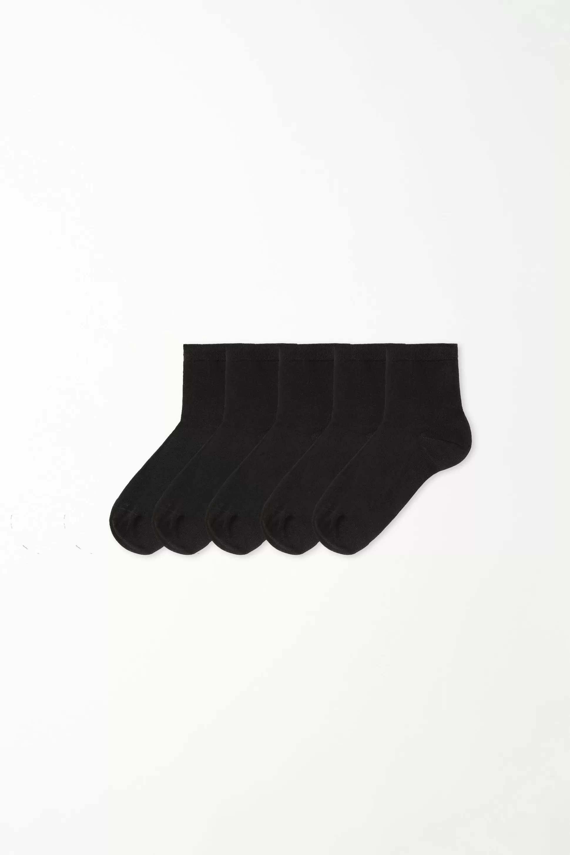 Tezenis 5 Pairs Of Cotton Crew Socks - Socks - Women | black New