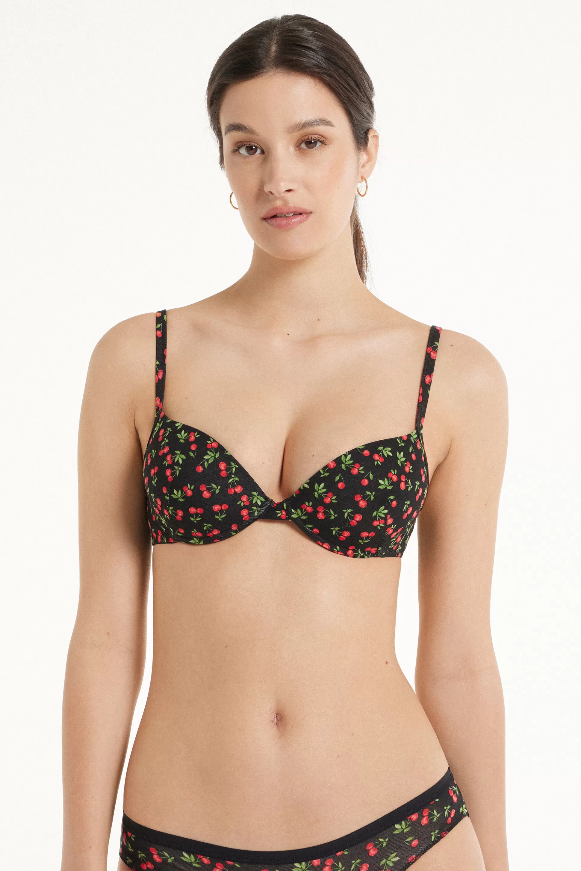 Tezenis Athens Printed Push-Up Bra - Push-up - Women | black Outlet