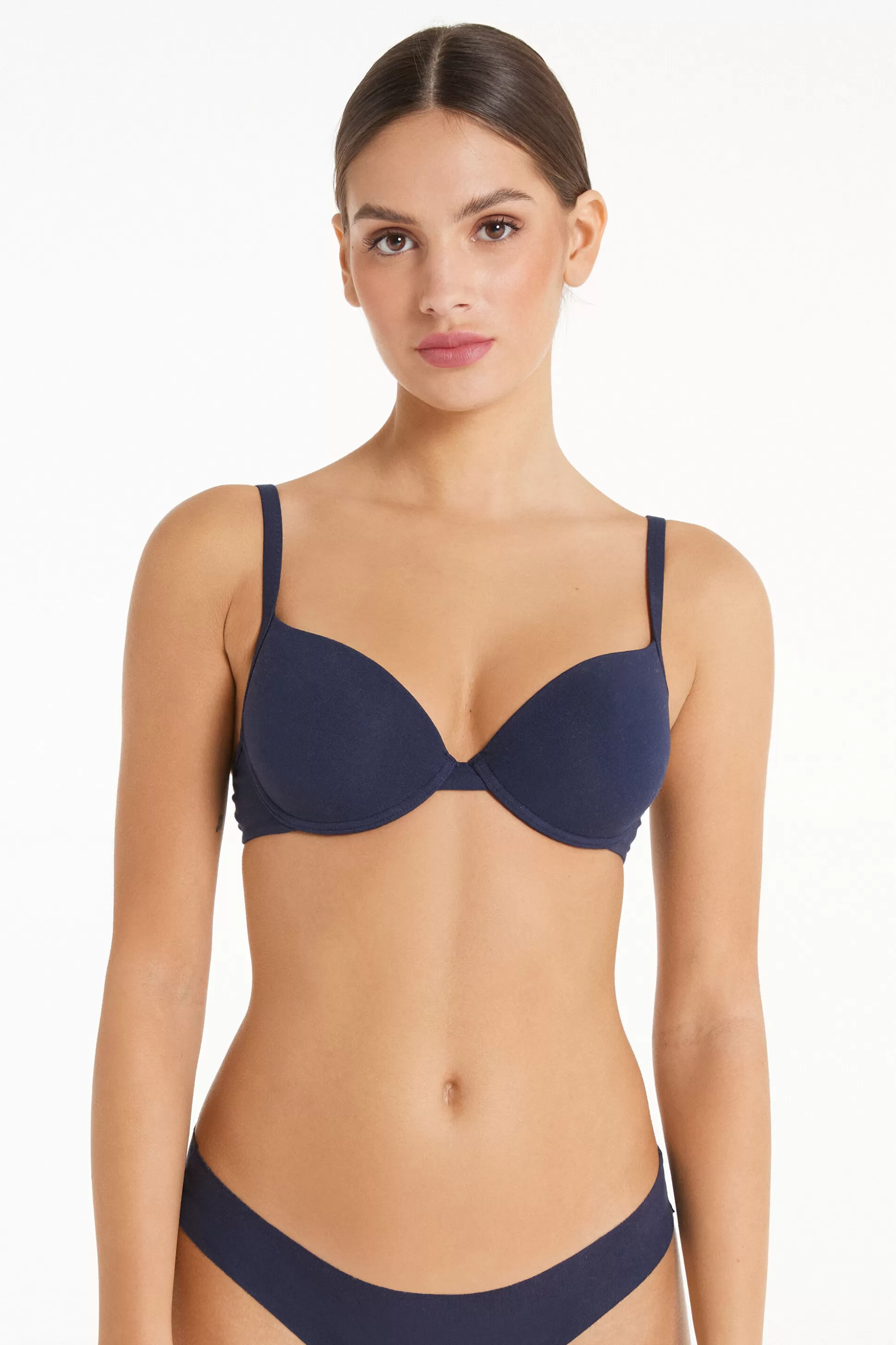 Tezenis Athens Push-Up Bra In Cotton - Push-up - Women | blue Hot