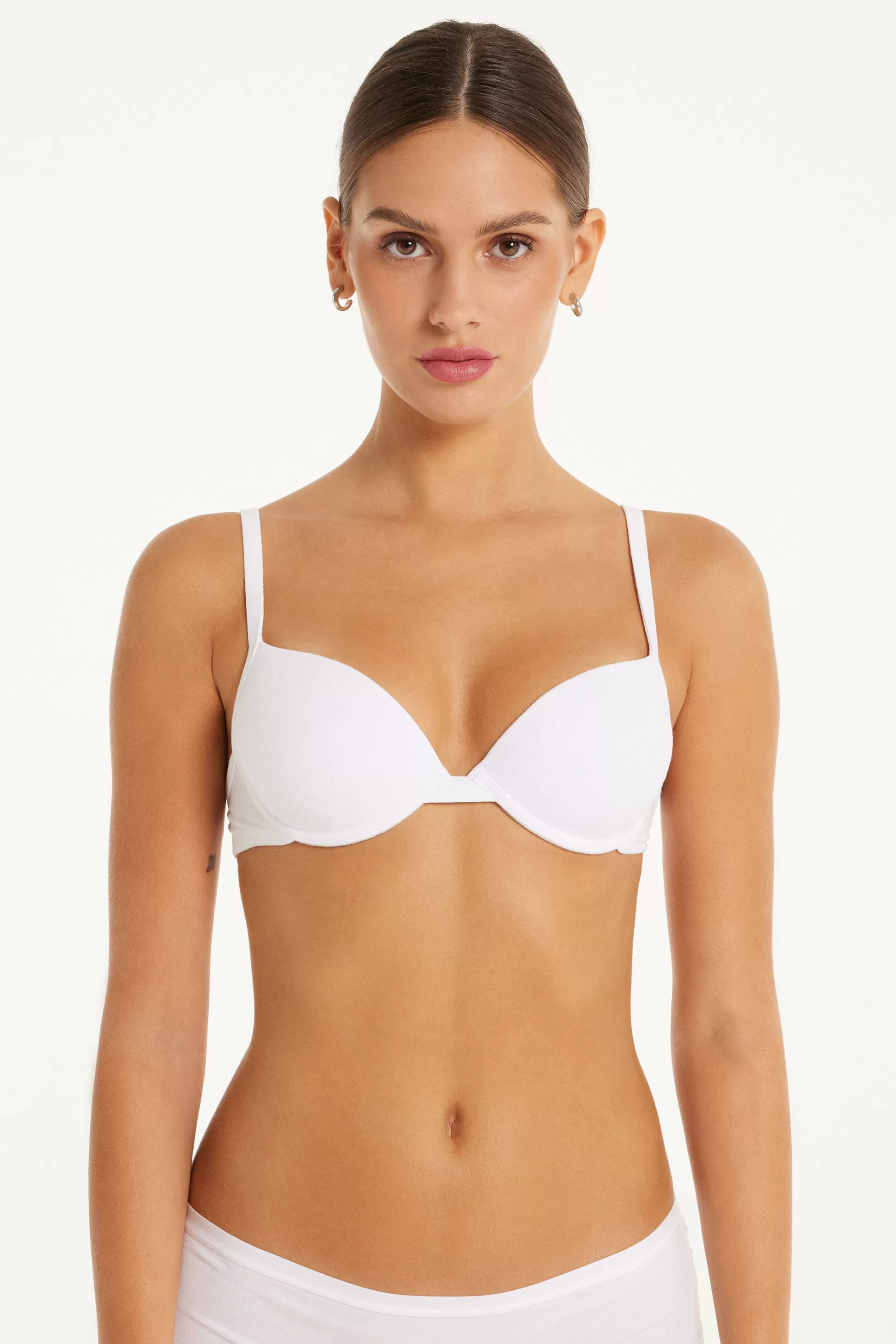 Tezenis Athens Push-Up Bra In Cotton - Push-up - Women | white Outlet