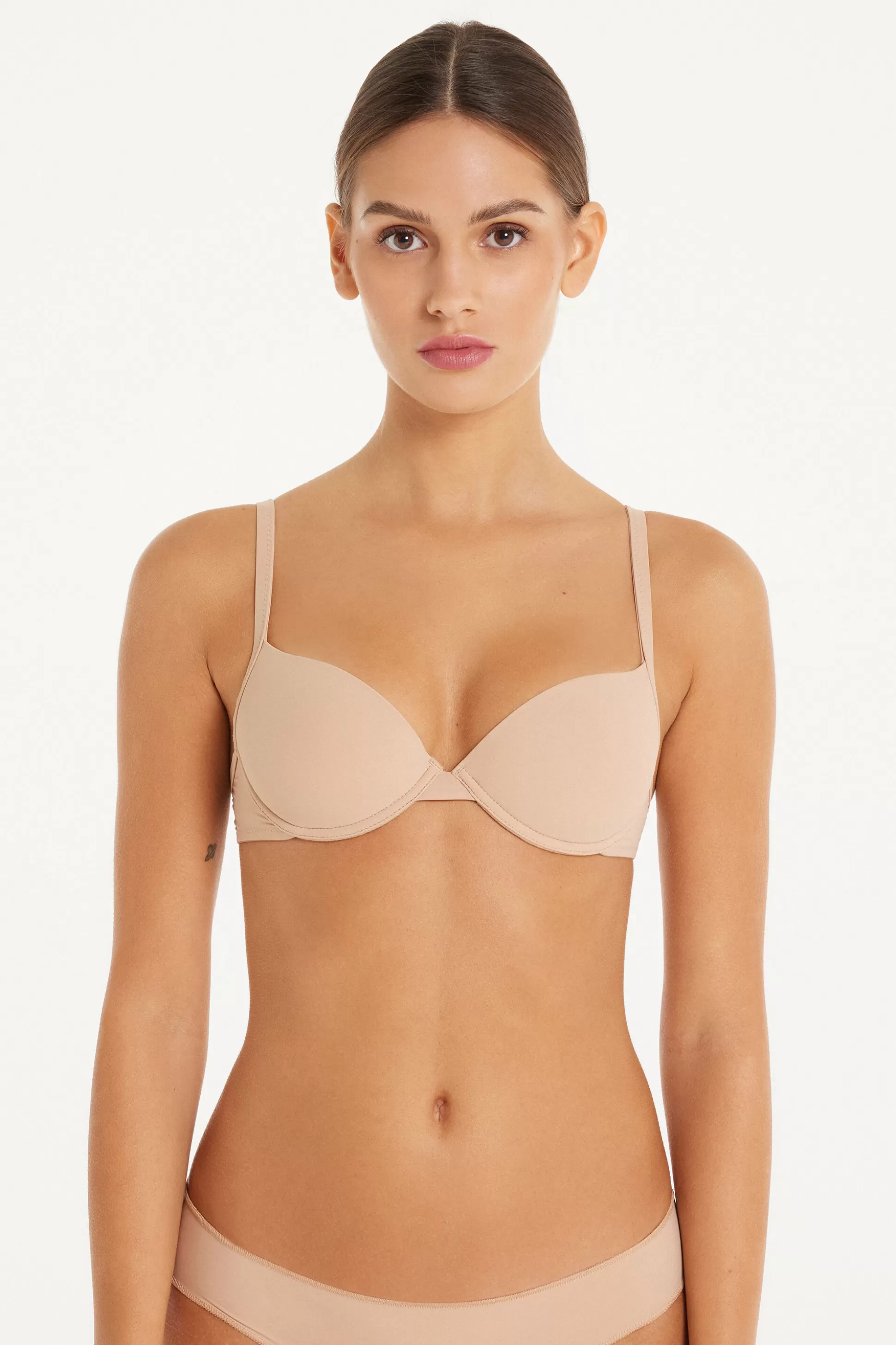 Tezenis Athens Push-up Bra In Microfiber - Push-up - Women | nude Shop