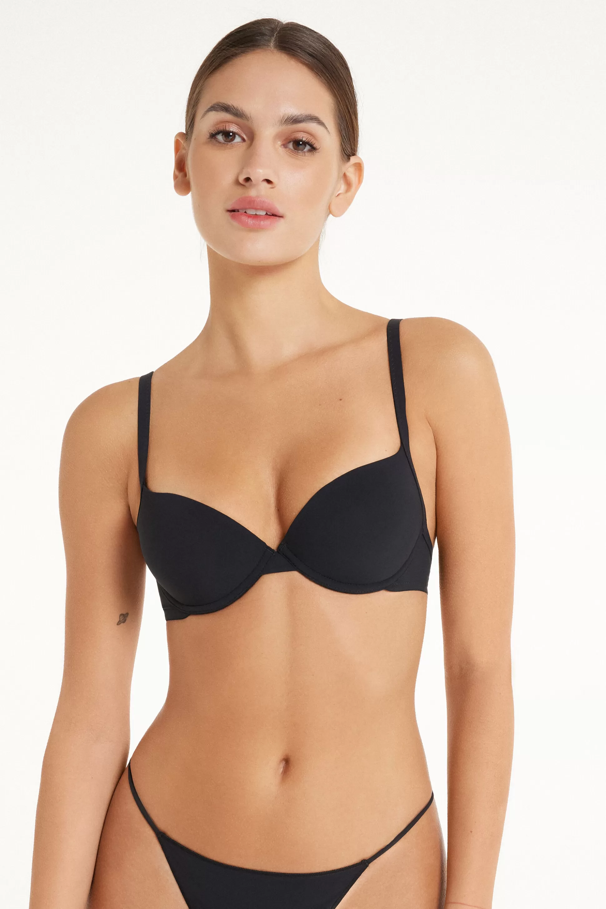 Tezenis Athens Push-up Bra In Microfiber - Push-up - Women | black Sale