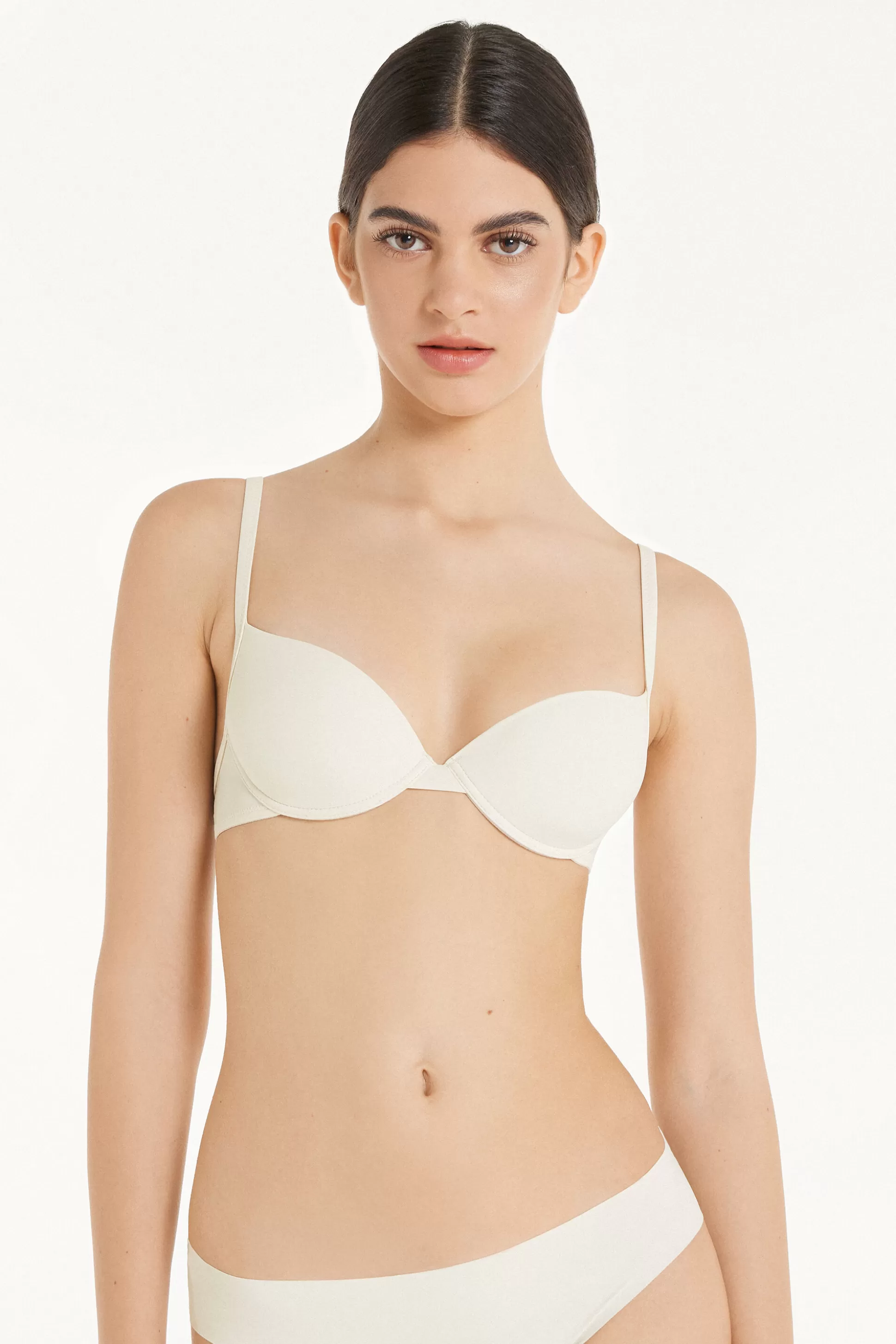 Tezenis Athens Push-up Bra In Microfiber - Push-up - Women | white (avorio) Outlet