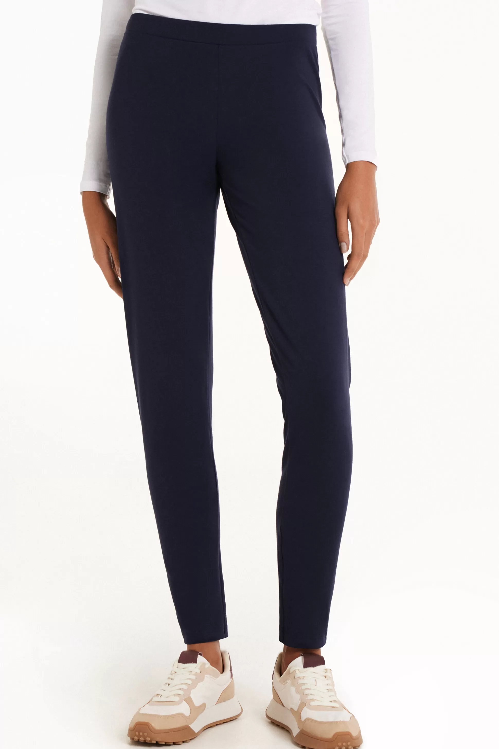 Tezenis Basic Cotton Leggings - Leggings - Women | blue Online