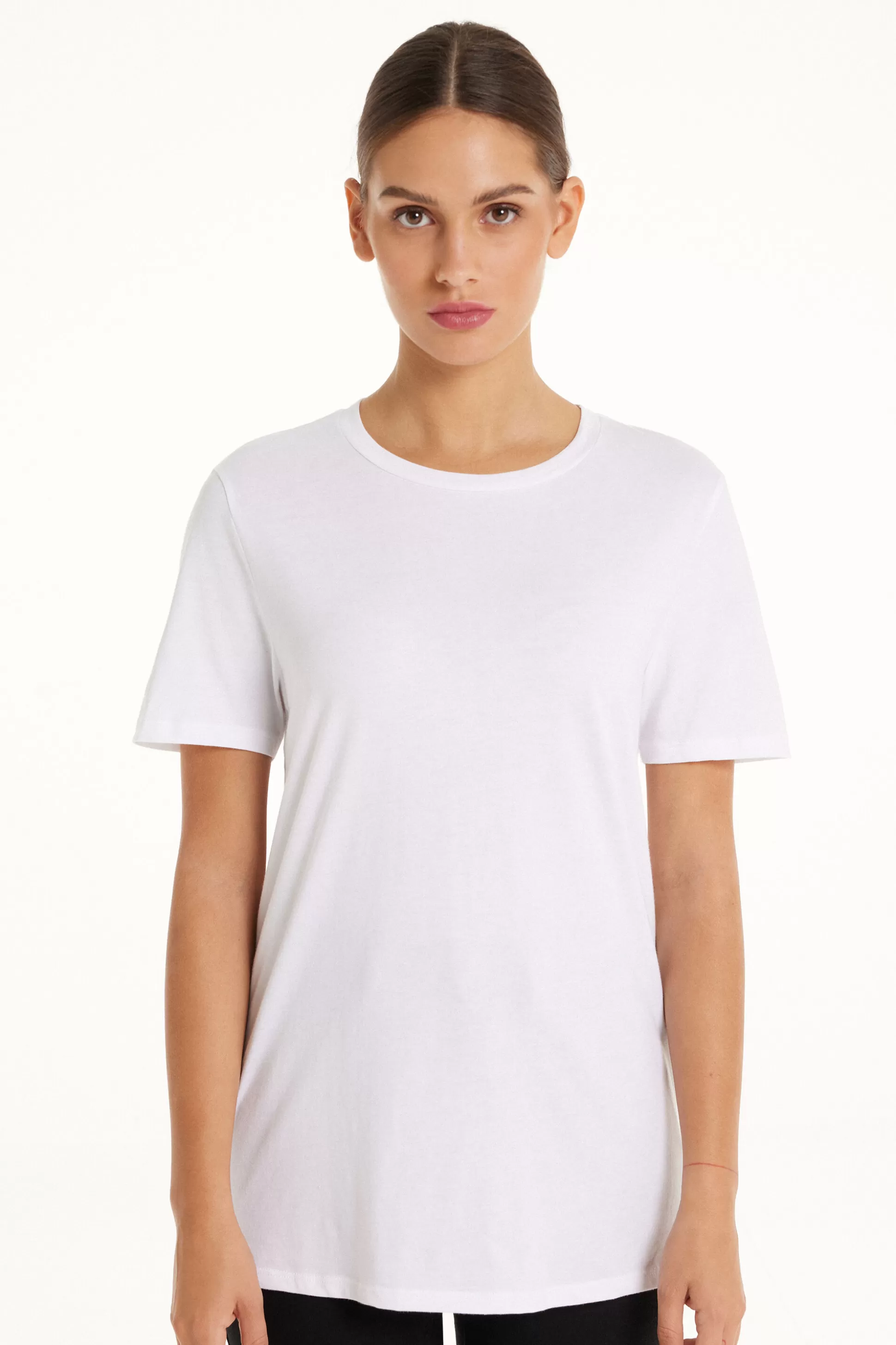 Tezenis Basic Jersey T-Shirt - Short-Sleeved Tops - Women | white Online