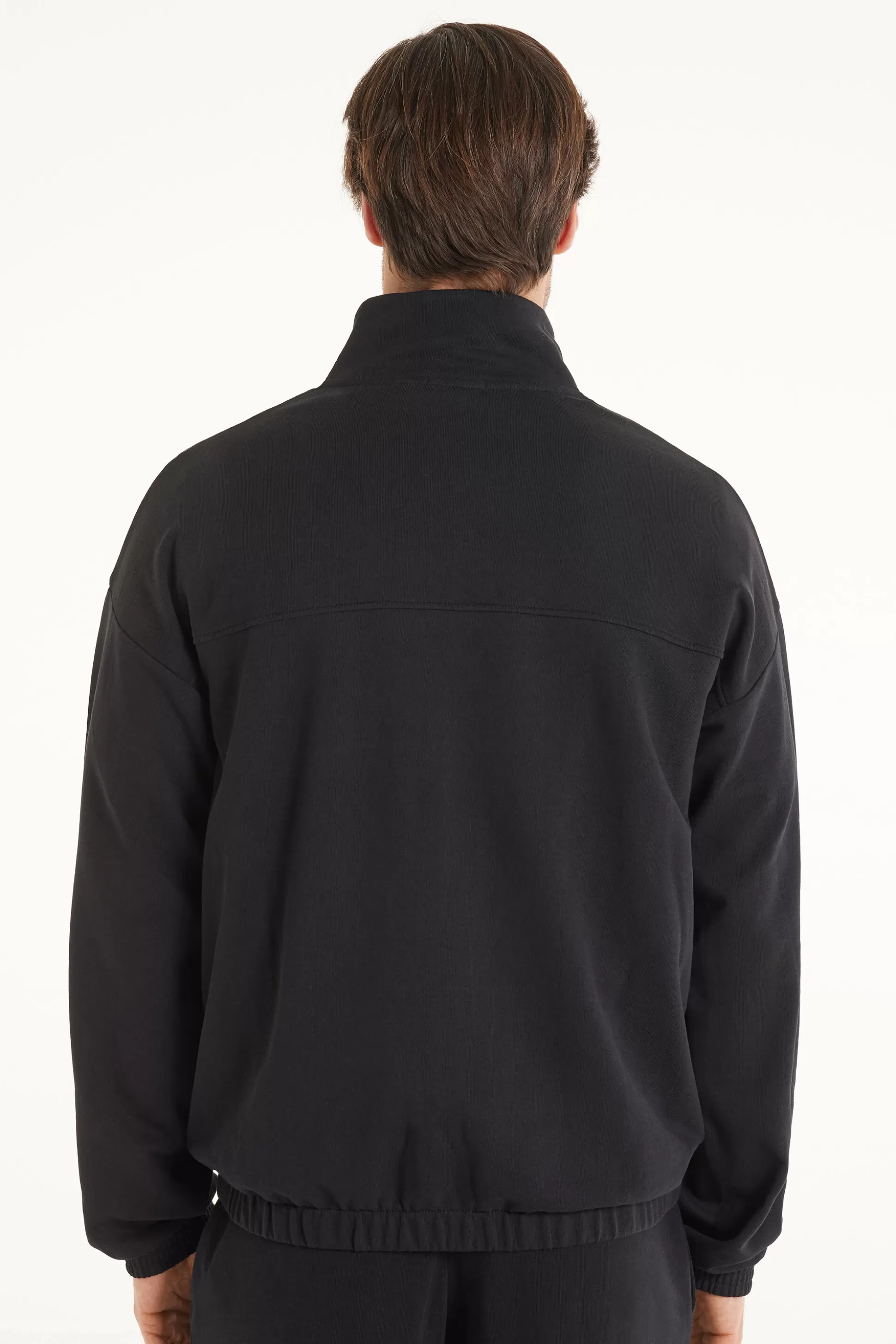 Tezenis Basic Long Sleeve Pocket Zip Sweatshirt - Sweatshirts - Men | black Sale