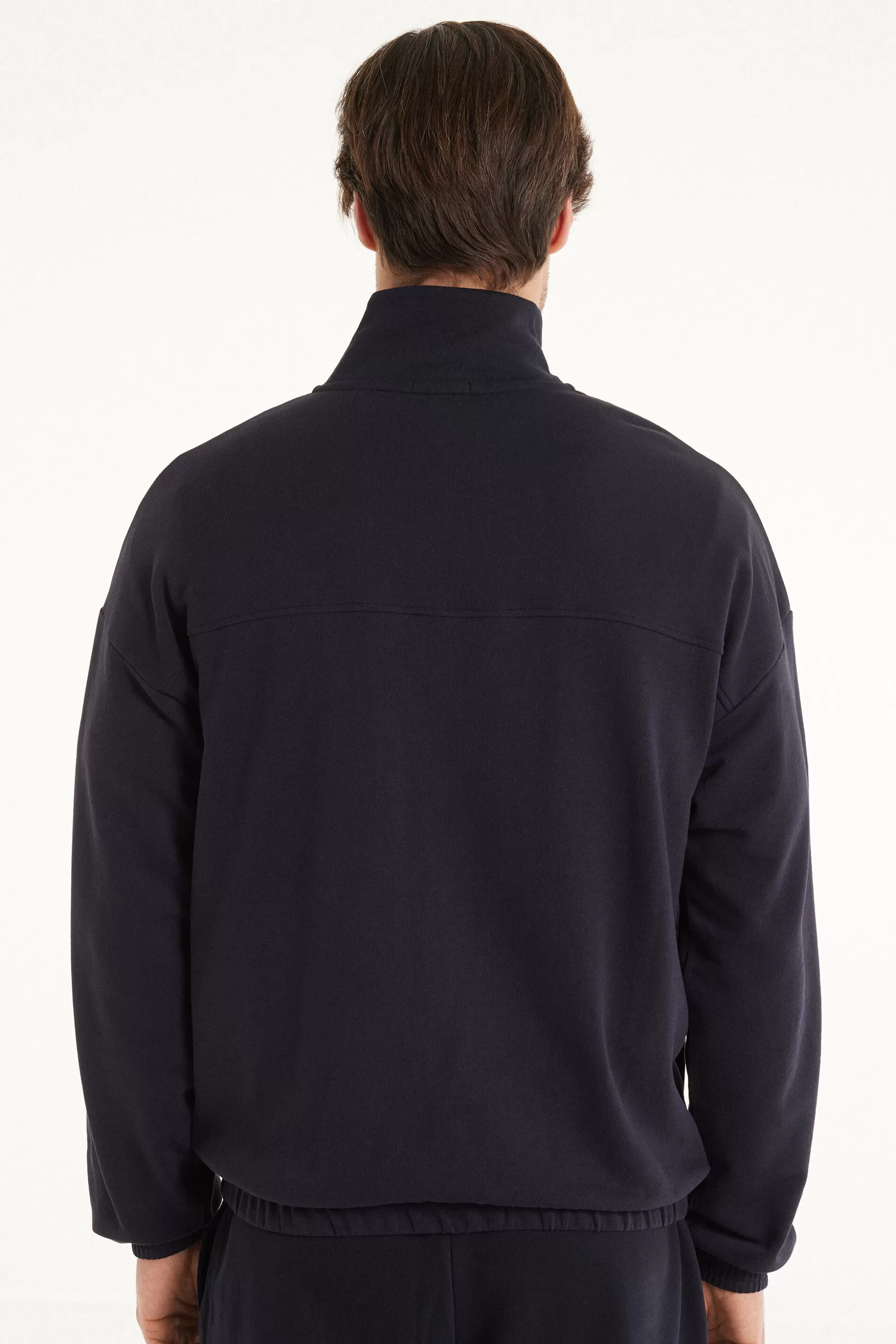 Tezenis Basic Long Sleeve Pocket Zip Sweatshirt - Sweatshirts - Men | blue New