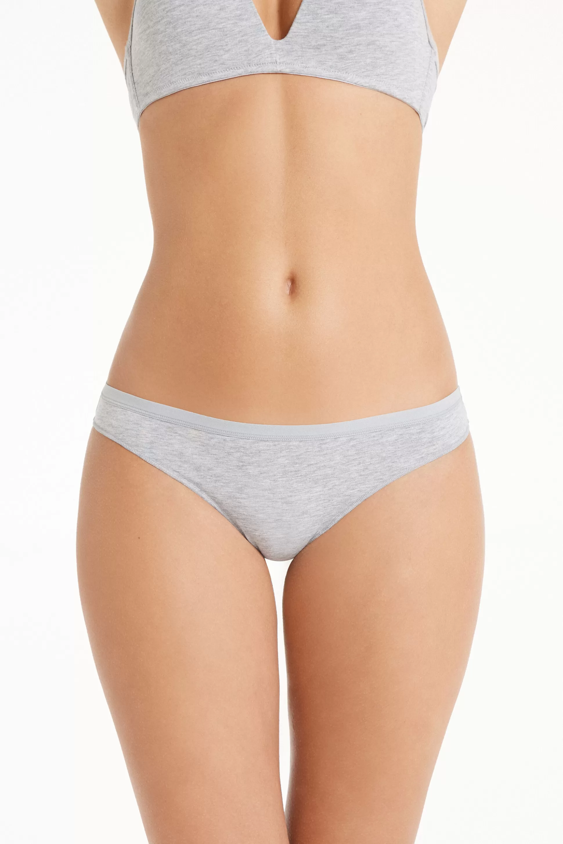 Tezenis Cotton Cheeky Briefs - Cheeky Briefs - Women | grey New