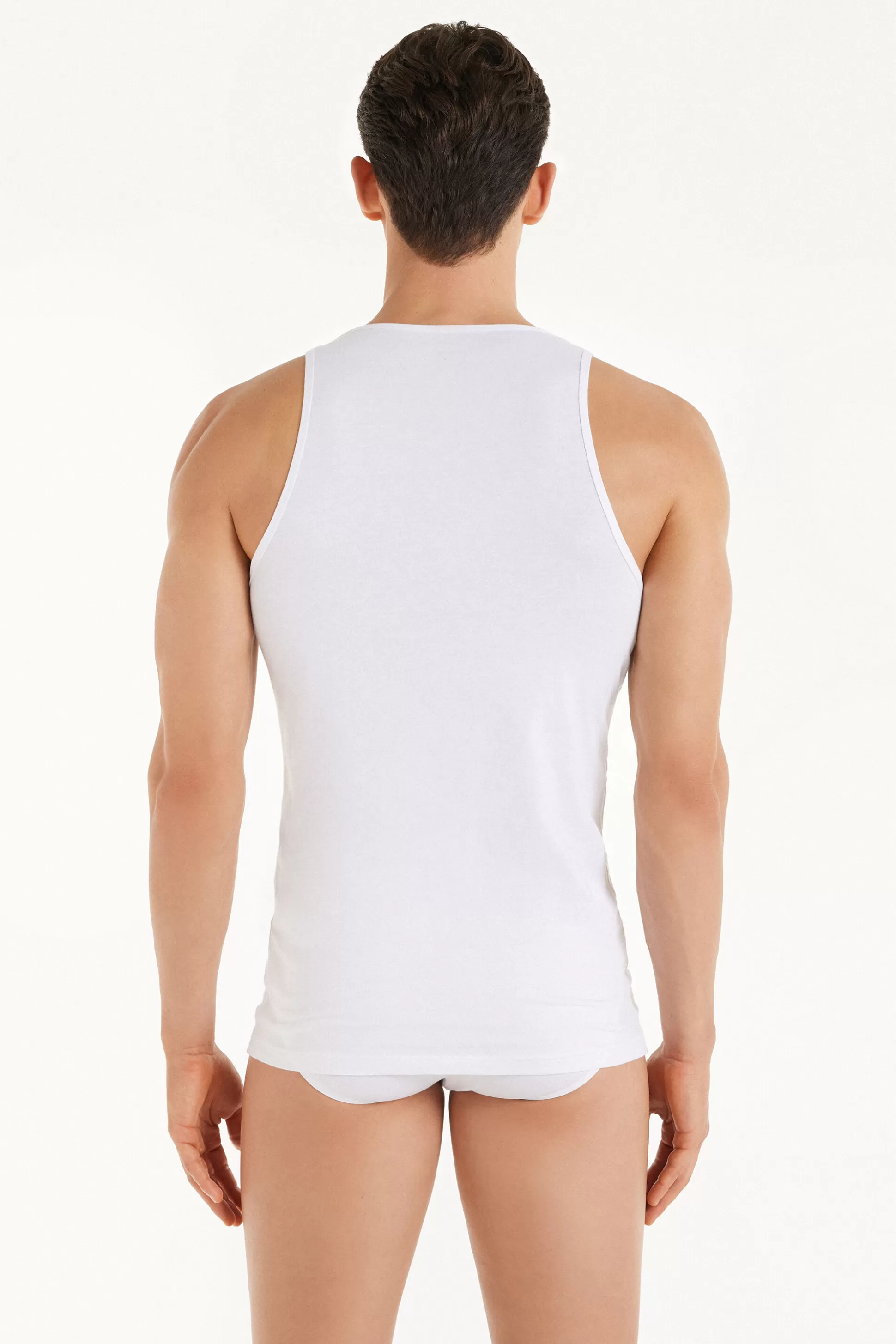 Tezenis Cotton Jersey Undershirt - Tank Top Undershirts - Men | white Online