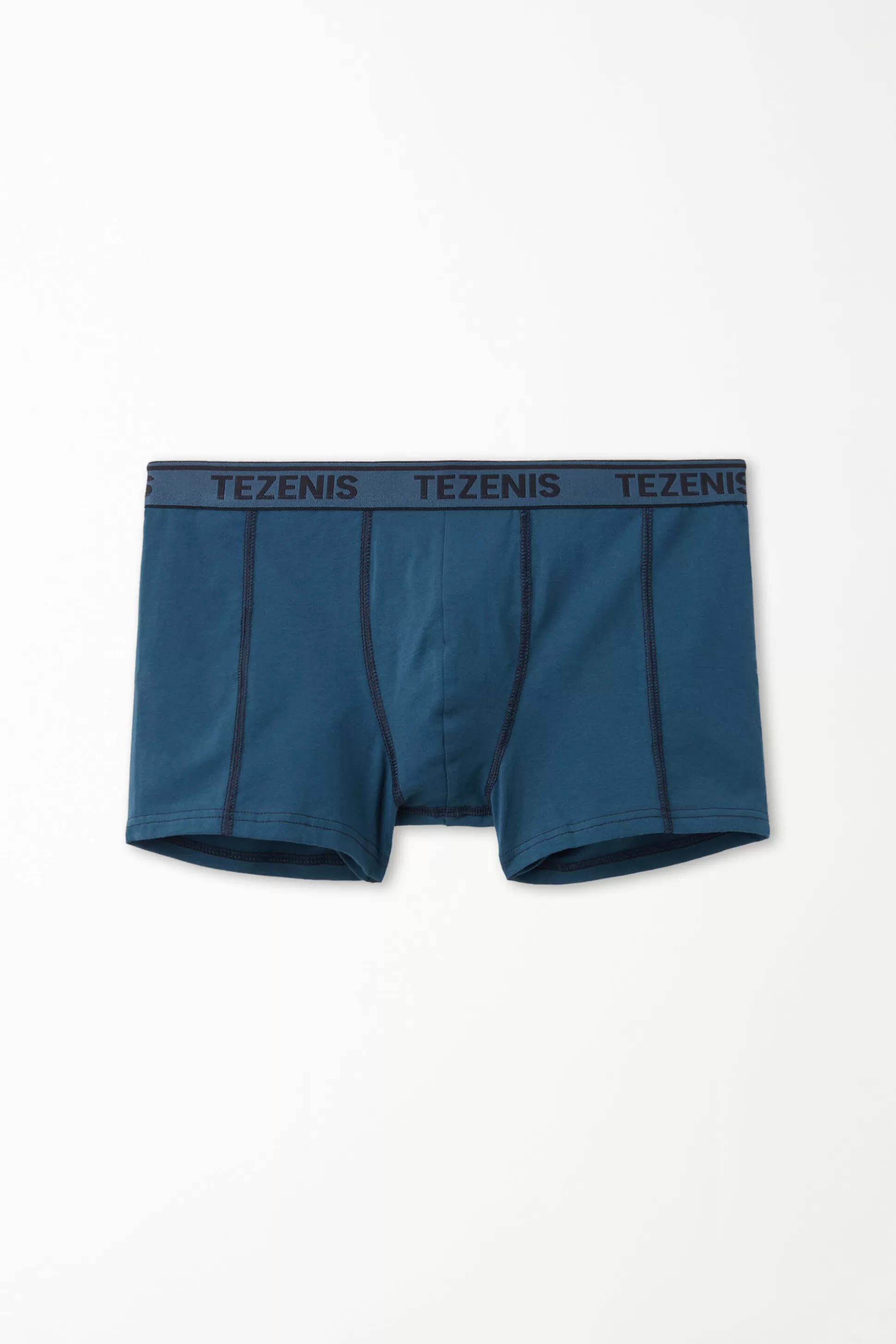 Tezenis Cotton Logo Boxers With Contrasting Trim - Boxers - Men | blue Cheap