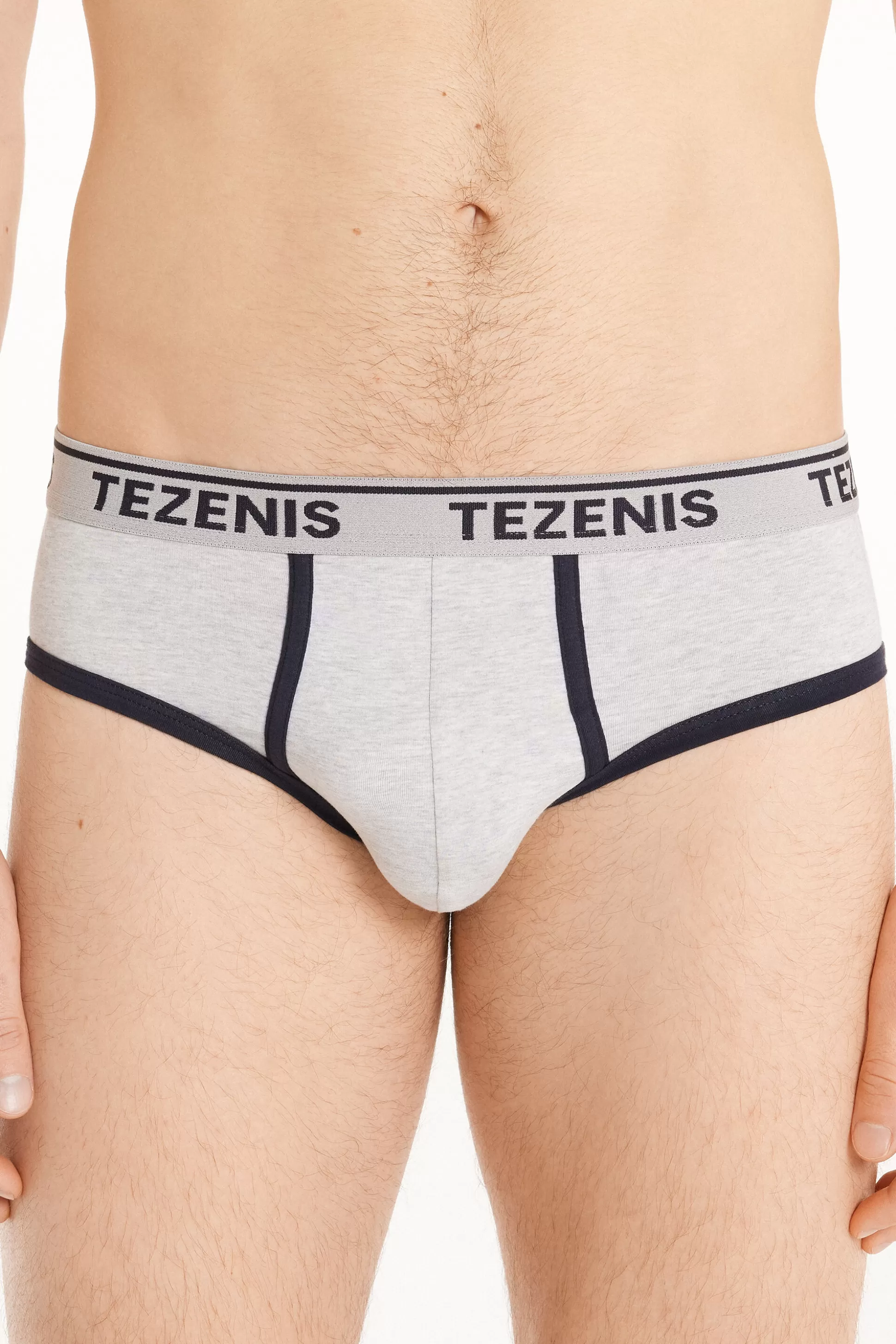 Tezenis Cotton Logo Briefs With Contrasting Edging - Briefs - Men | blue Best Sale