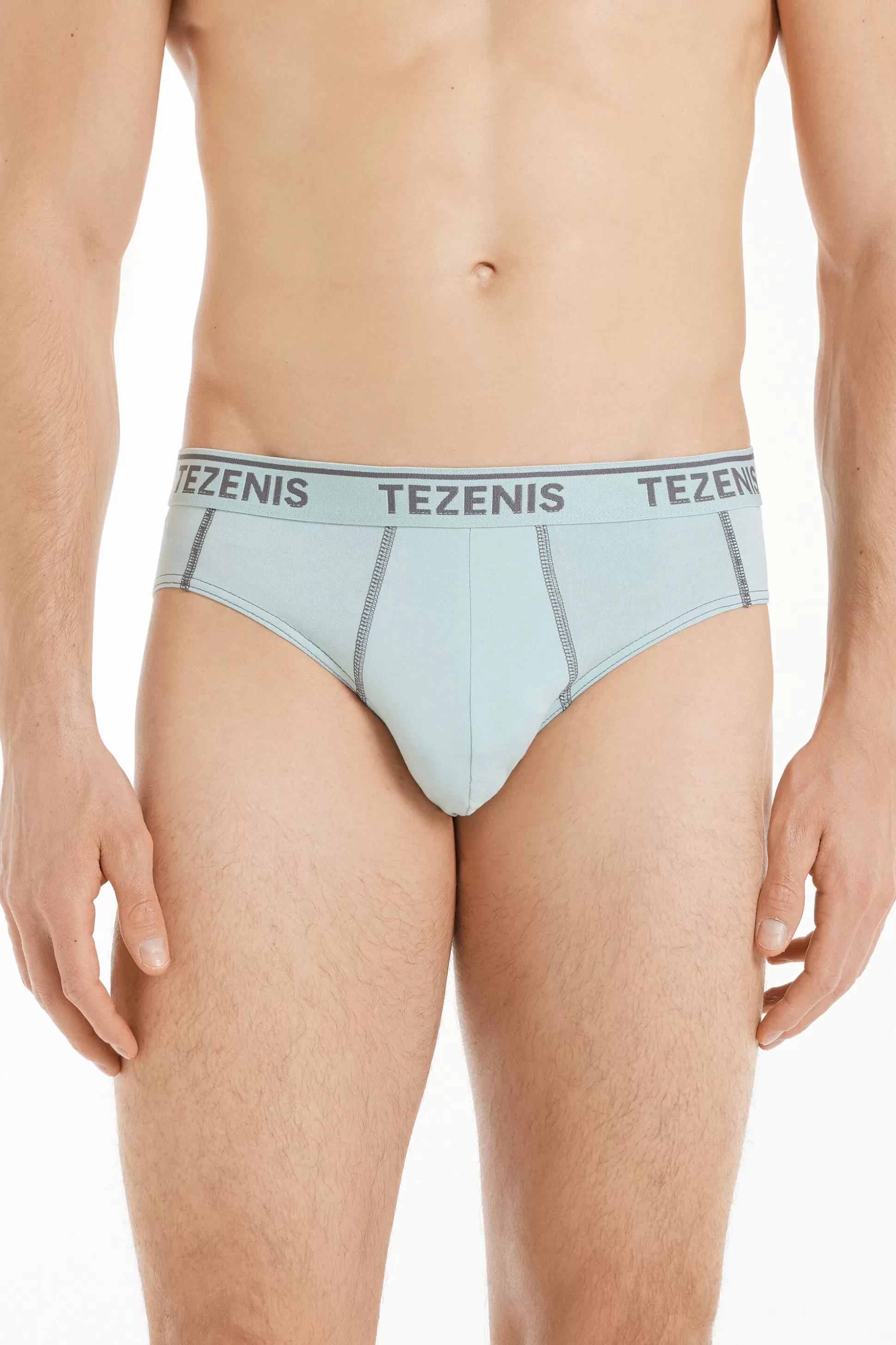 Tezenis Cotton Logo Briefs With Contrasting Trim - Briefs - Men | green Shop