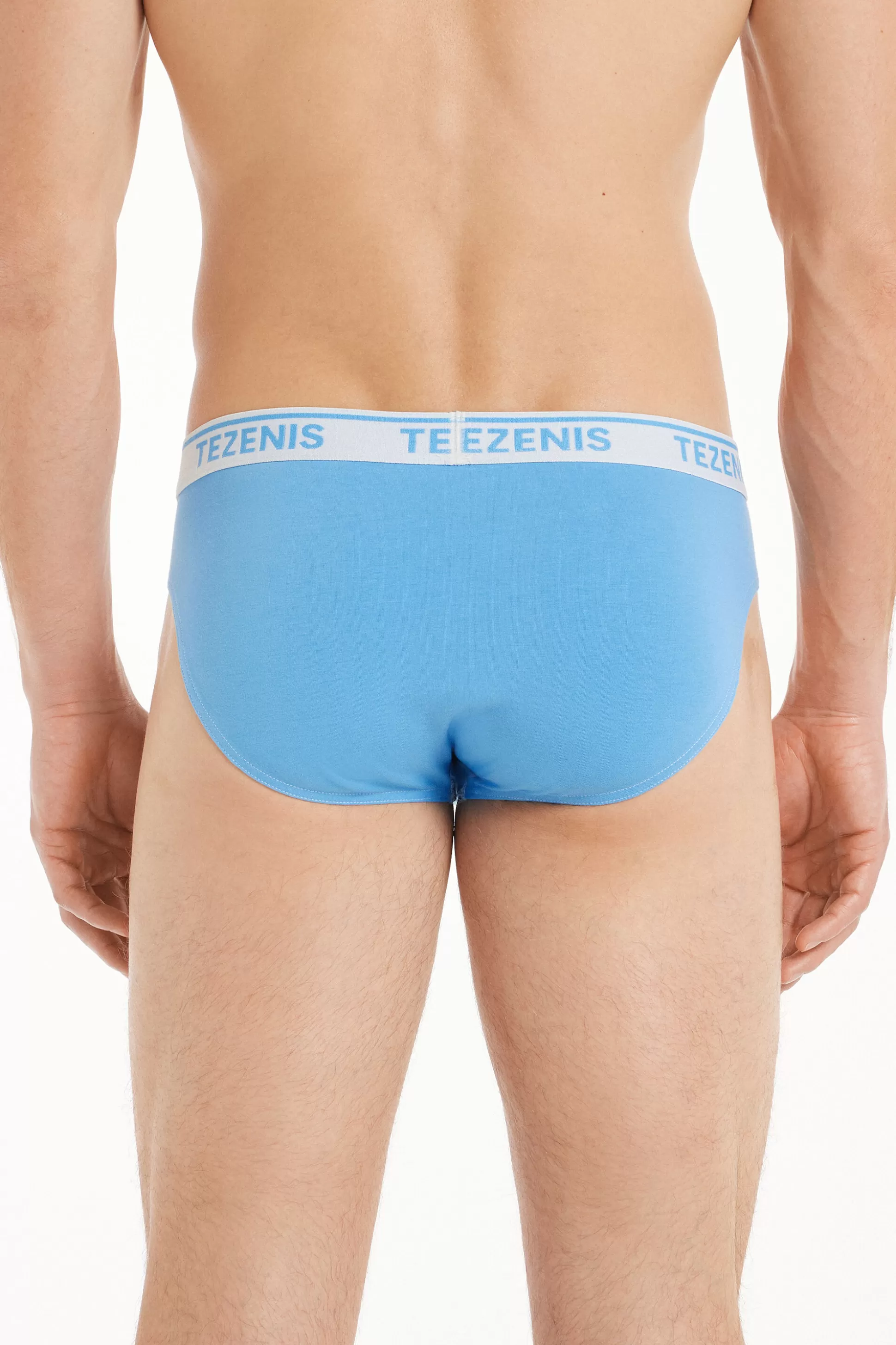 Tezenis Cotton Logo Briefs With Contrasting Trim - Briefs - Men | blue Sale