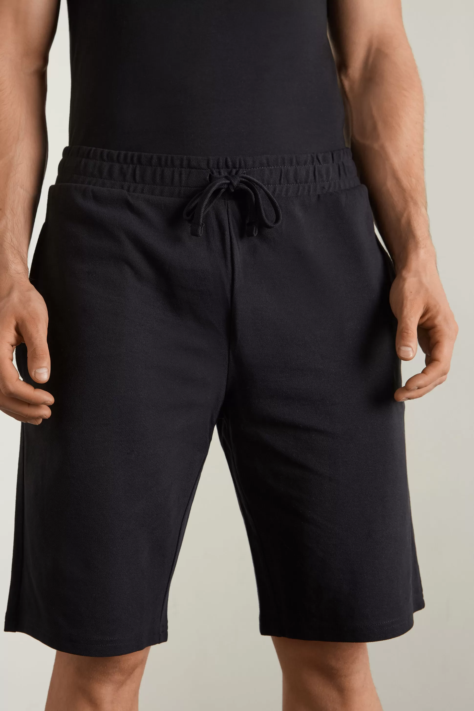 Tezenis Cotton Pique Shorts - Shorts - Men | black Sale