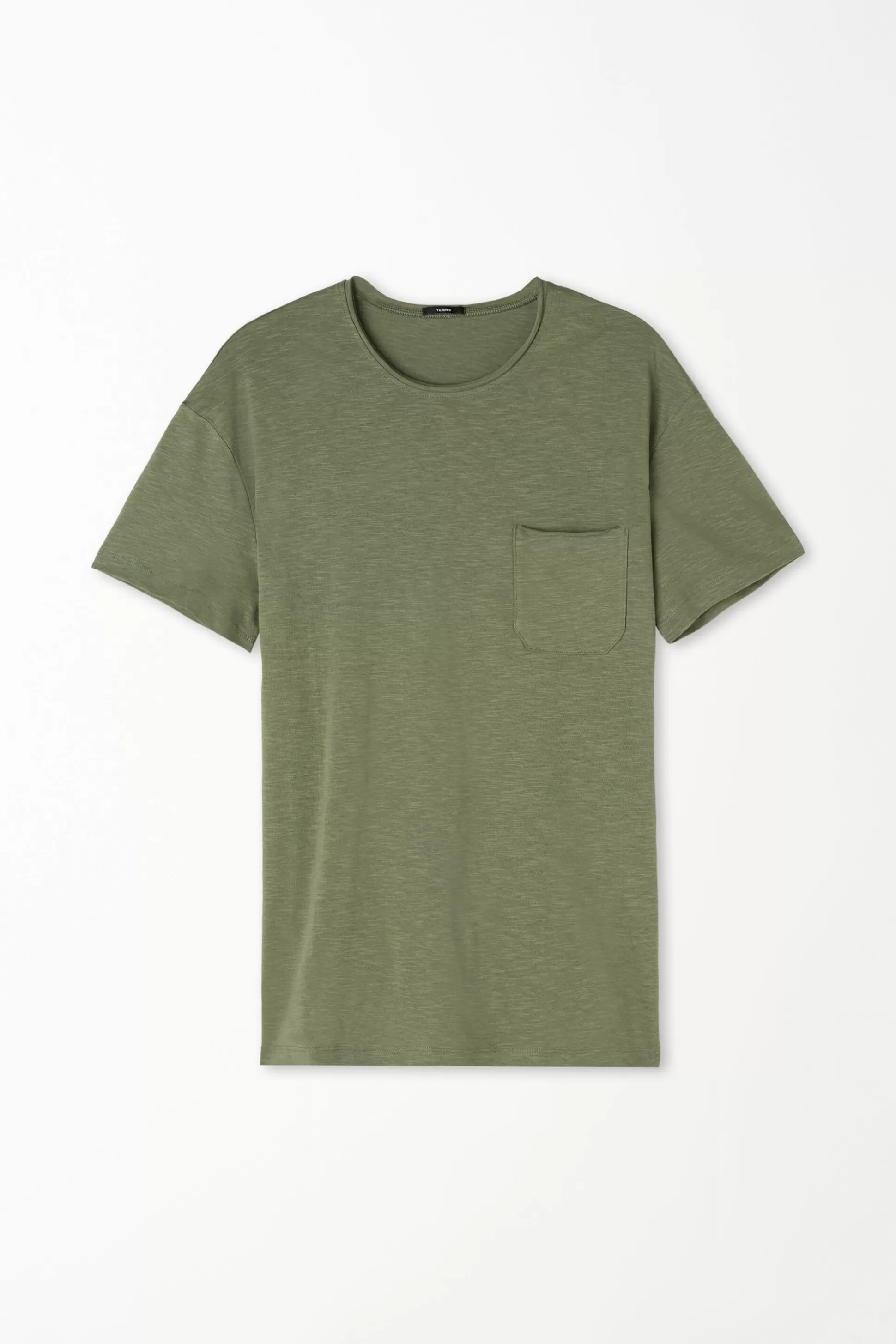 Tezenis Cotton T-Shirt With Breast Pocket - T-Shirts - Men | green Clearance