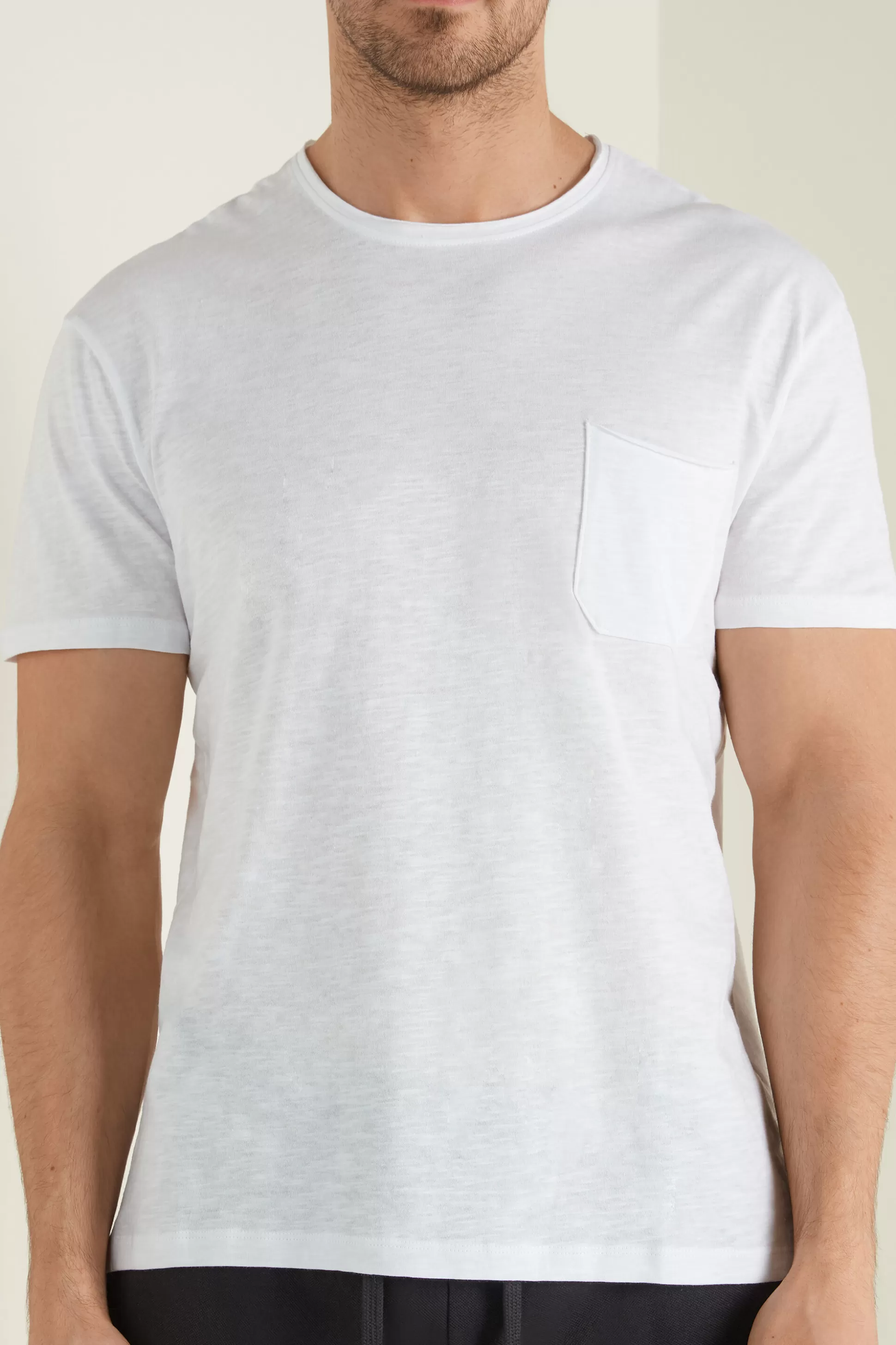 Tezenis Cotton T-Shirt With Breast Pocket - T-Shirts - Men | white Store