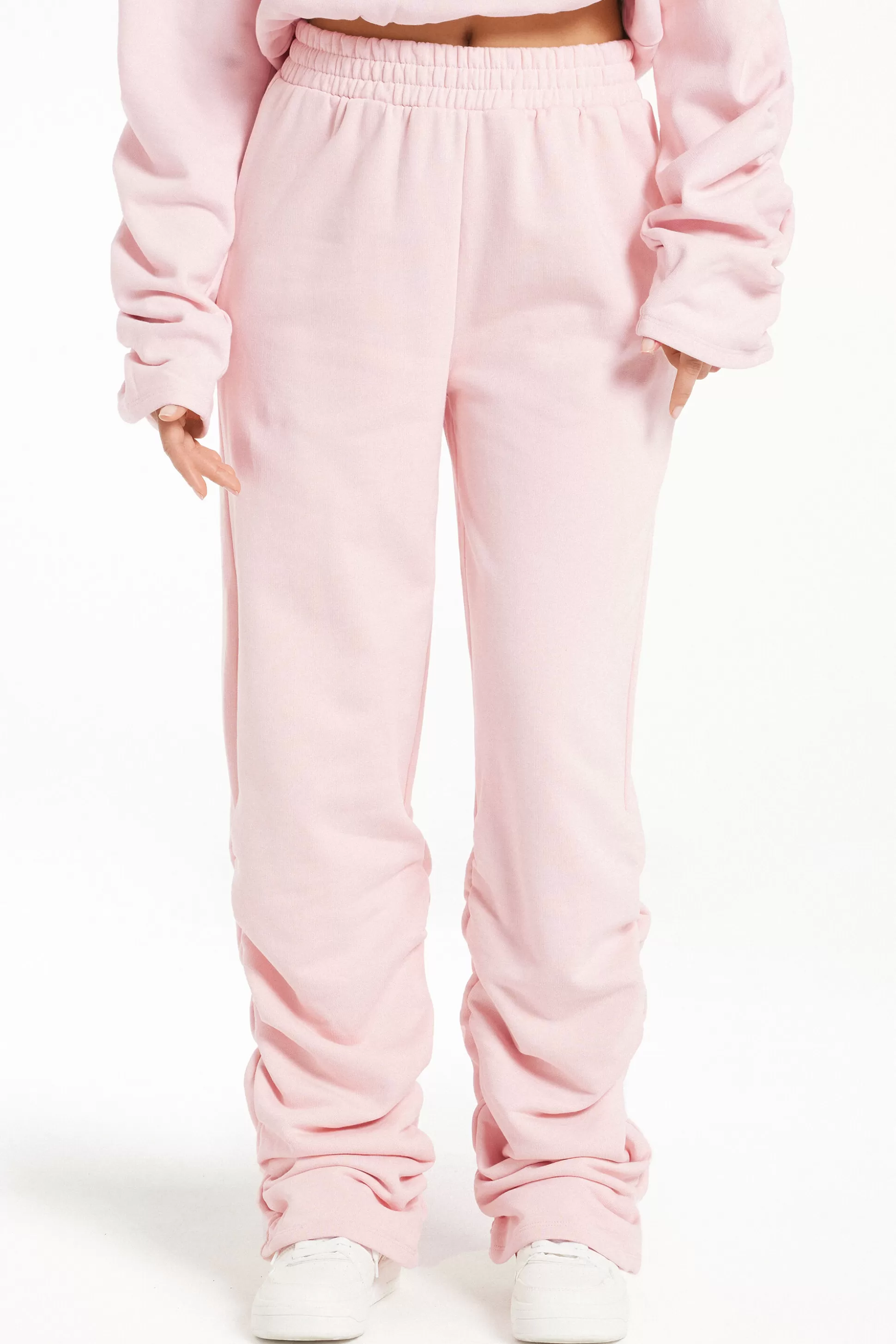 Tezenis Extra Long Sweatpants With Ruching - Pants - Women | pale pink Fashion