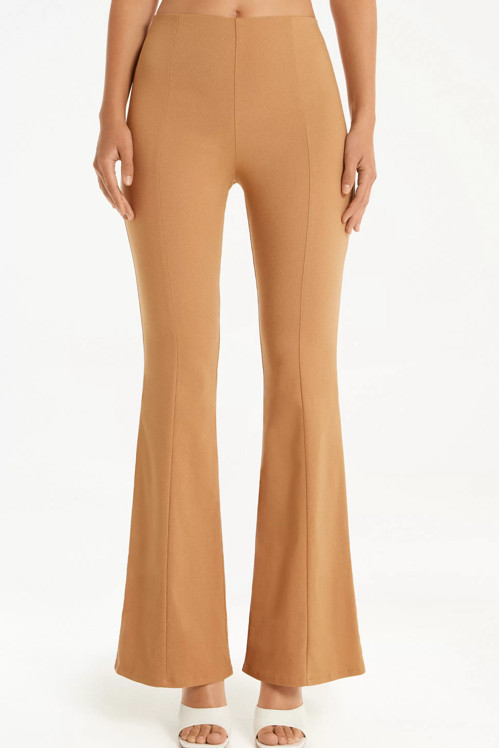 Tezenis Flare-Cut Stretch Fabric Capri Pants - Pants - Women | nude Best