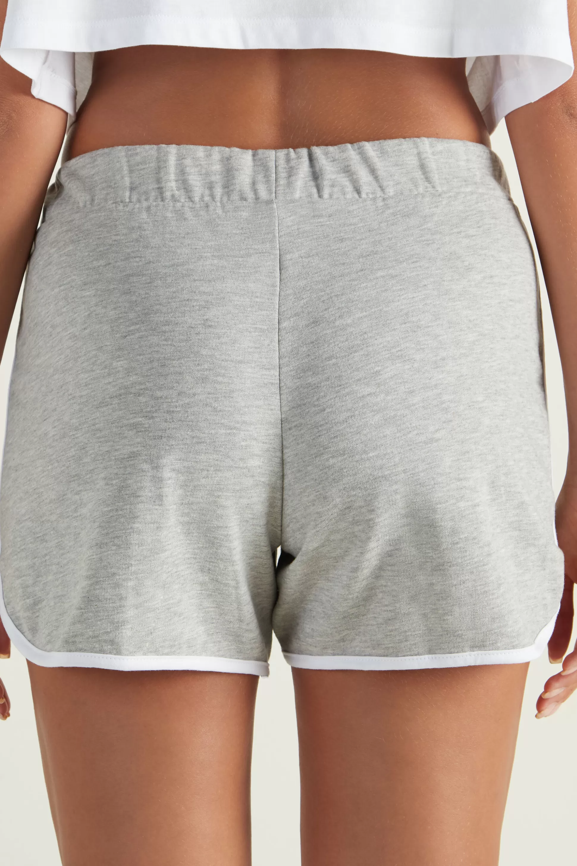 Tezenis Fleece Piping Shorts - Shorts - Women | pale grey Outlet