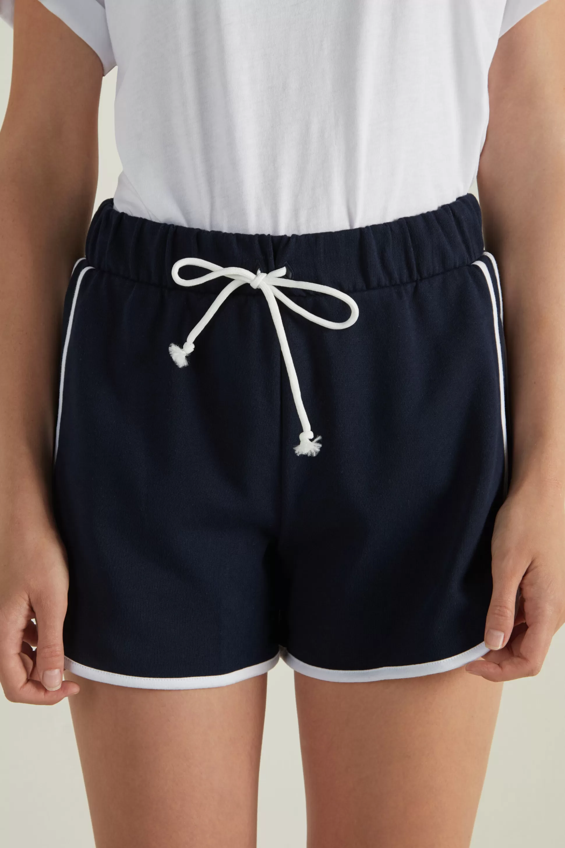 Tezenis Fleece Piping Shorts - Shorts - Women | blue Cheap