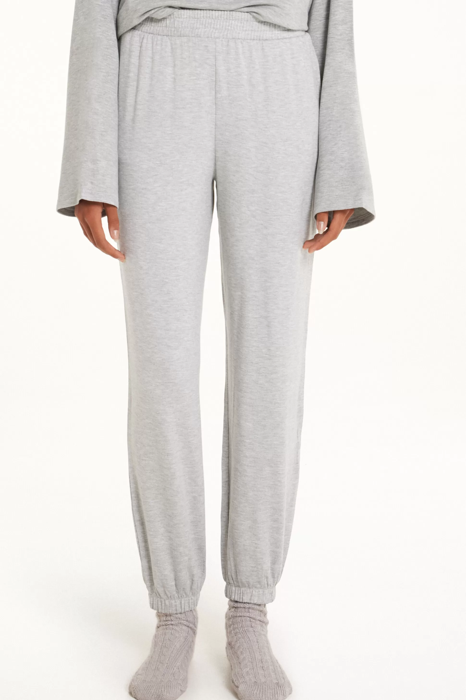 Tezenis Fleece-Lined Jogging Pants - Pajama Sets - Women | grey Best