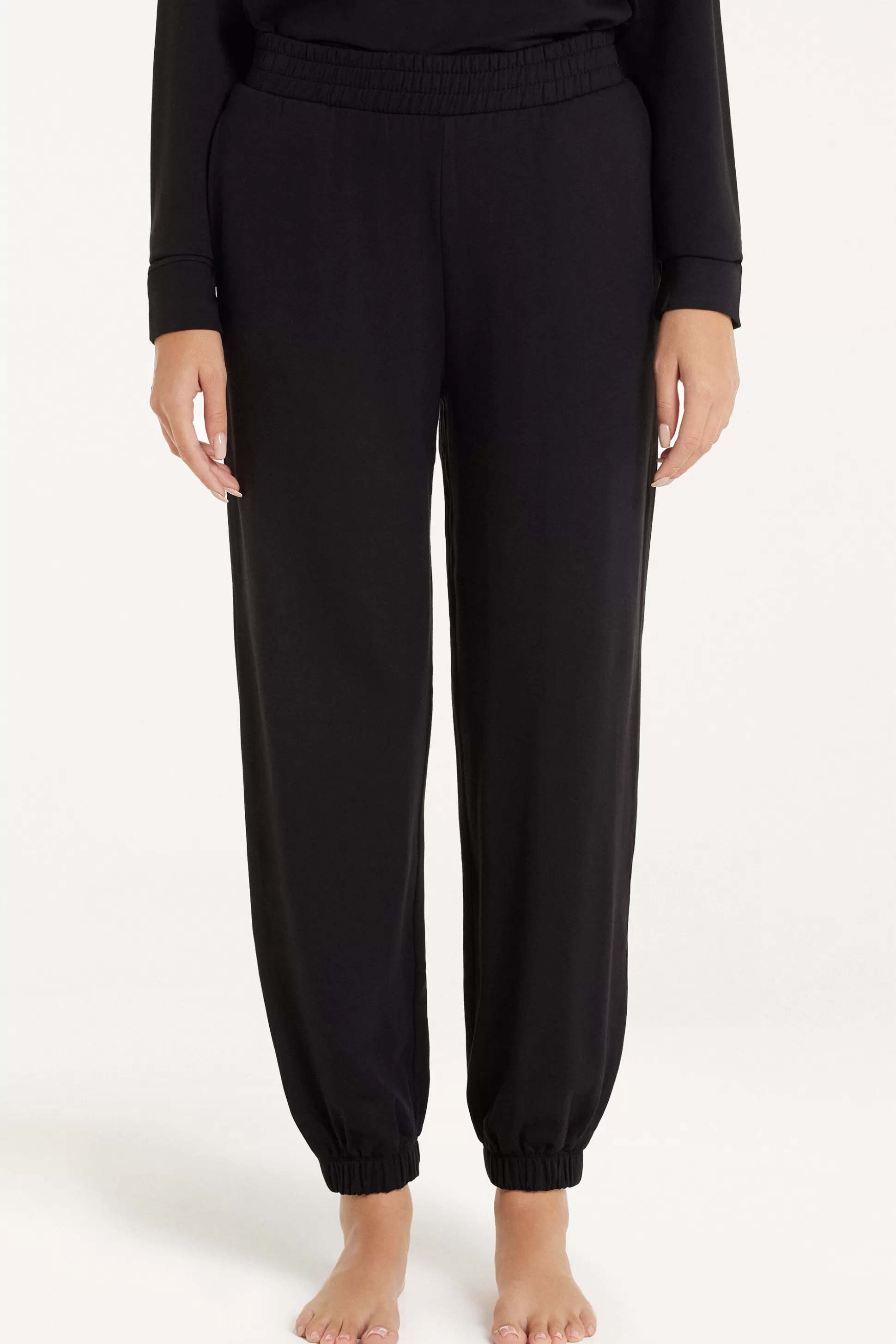 Tezenis Fleece-Lined Jogging Pants - Pajama Sets - Women | black Hot