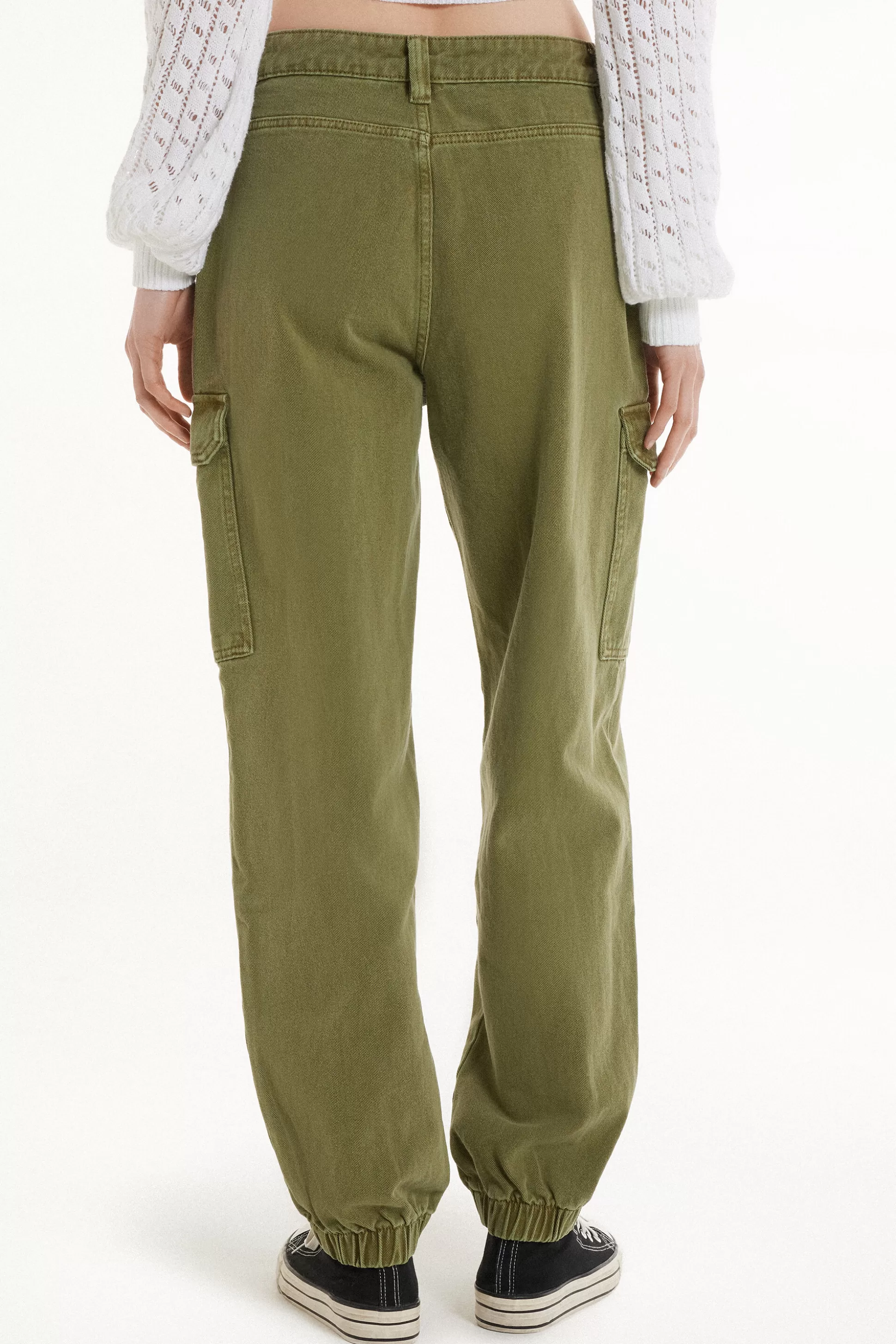 Tezenis Full Length Cargo Jeans - Pants - Women | green Hot