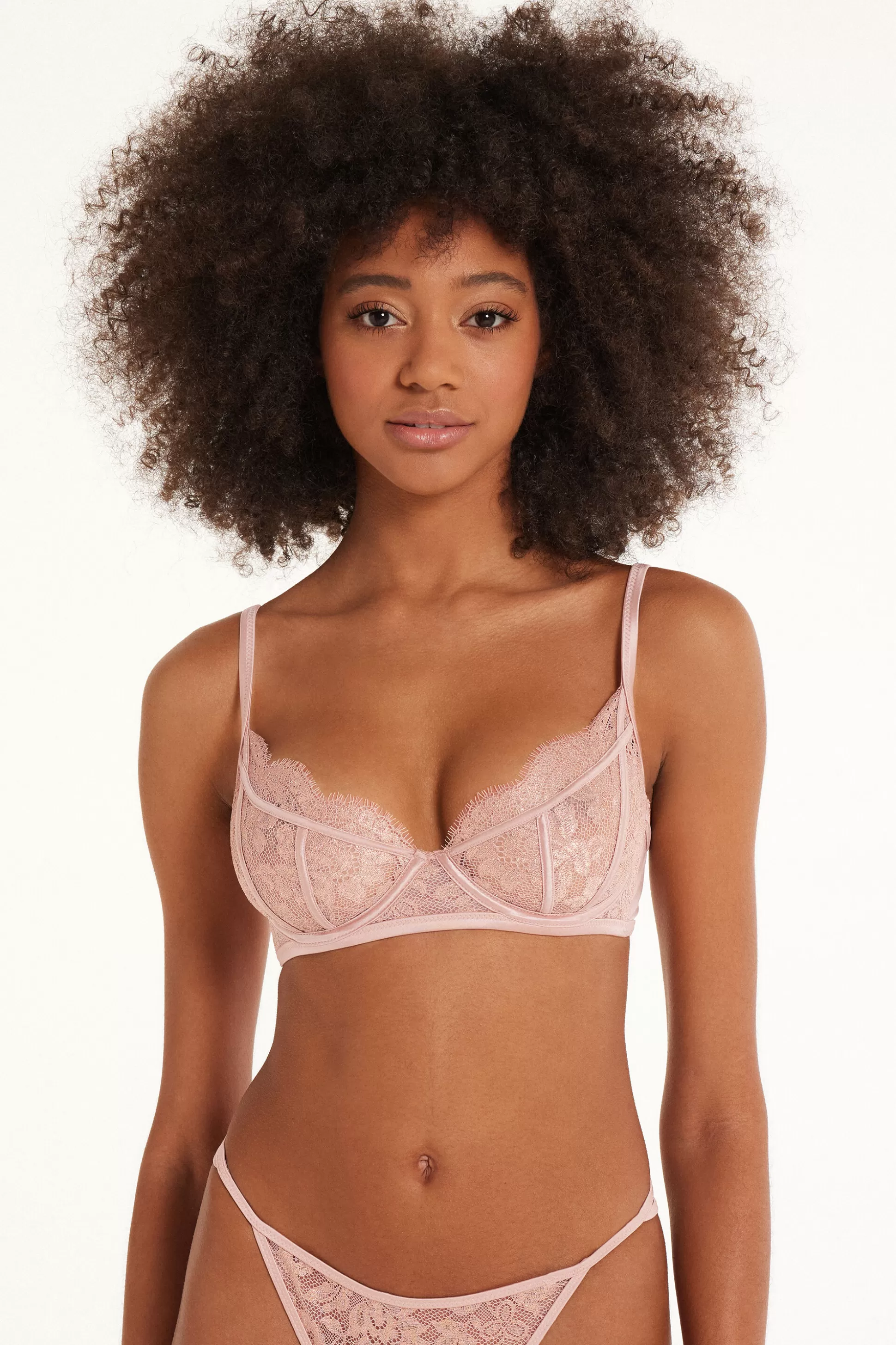 Tezenis Golden Princess Lace Paris Balconette Bra - Balconette - Women | pale pink Sale