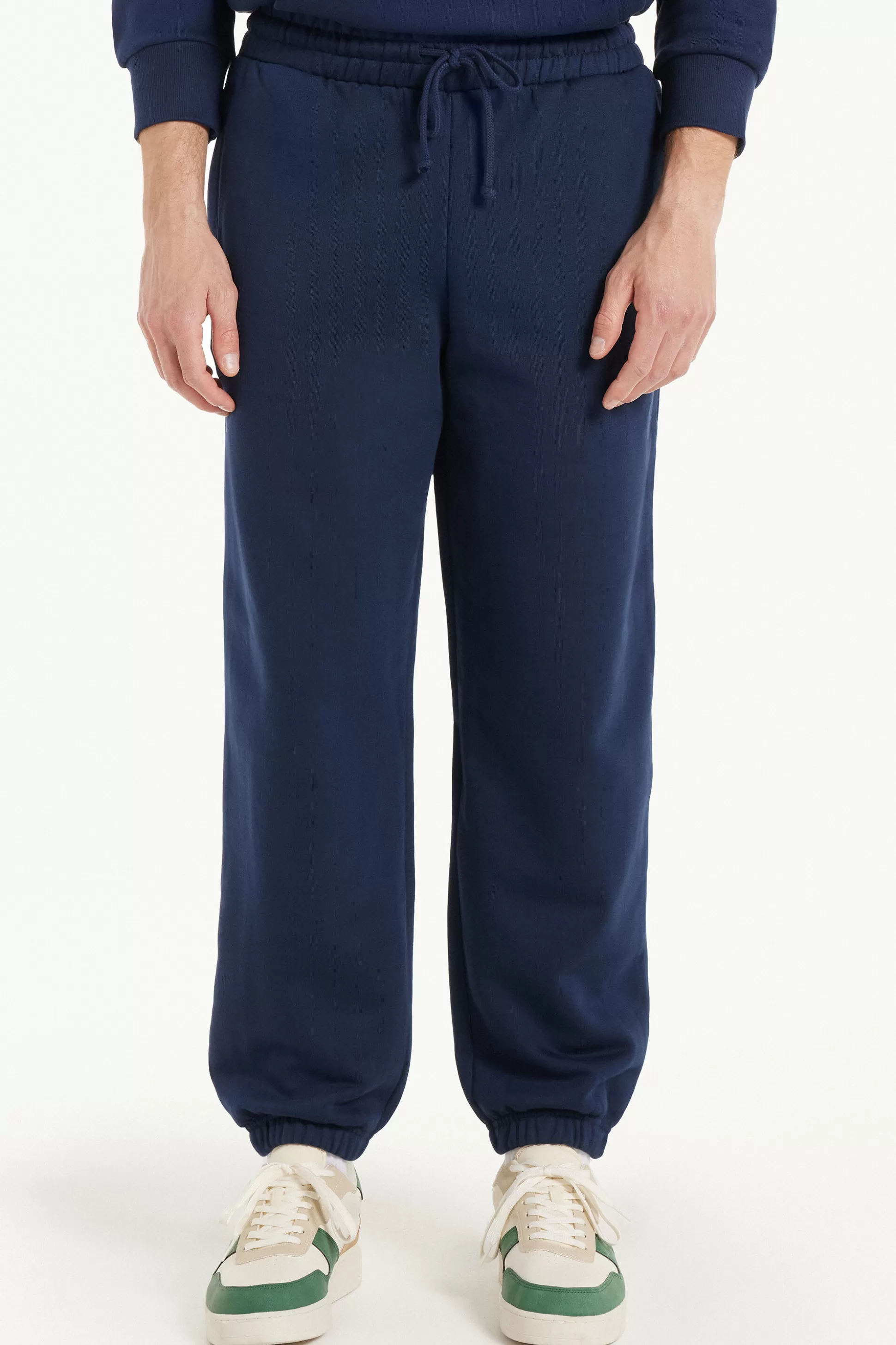 Tezenis Heavy Fabric Sweatpants With Pockets - Long Pants - Men | blue Discount