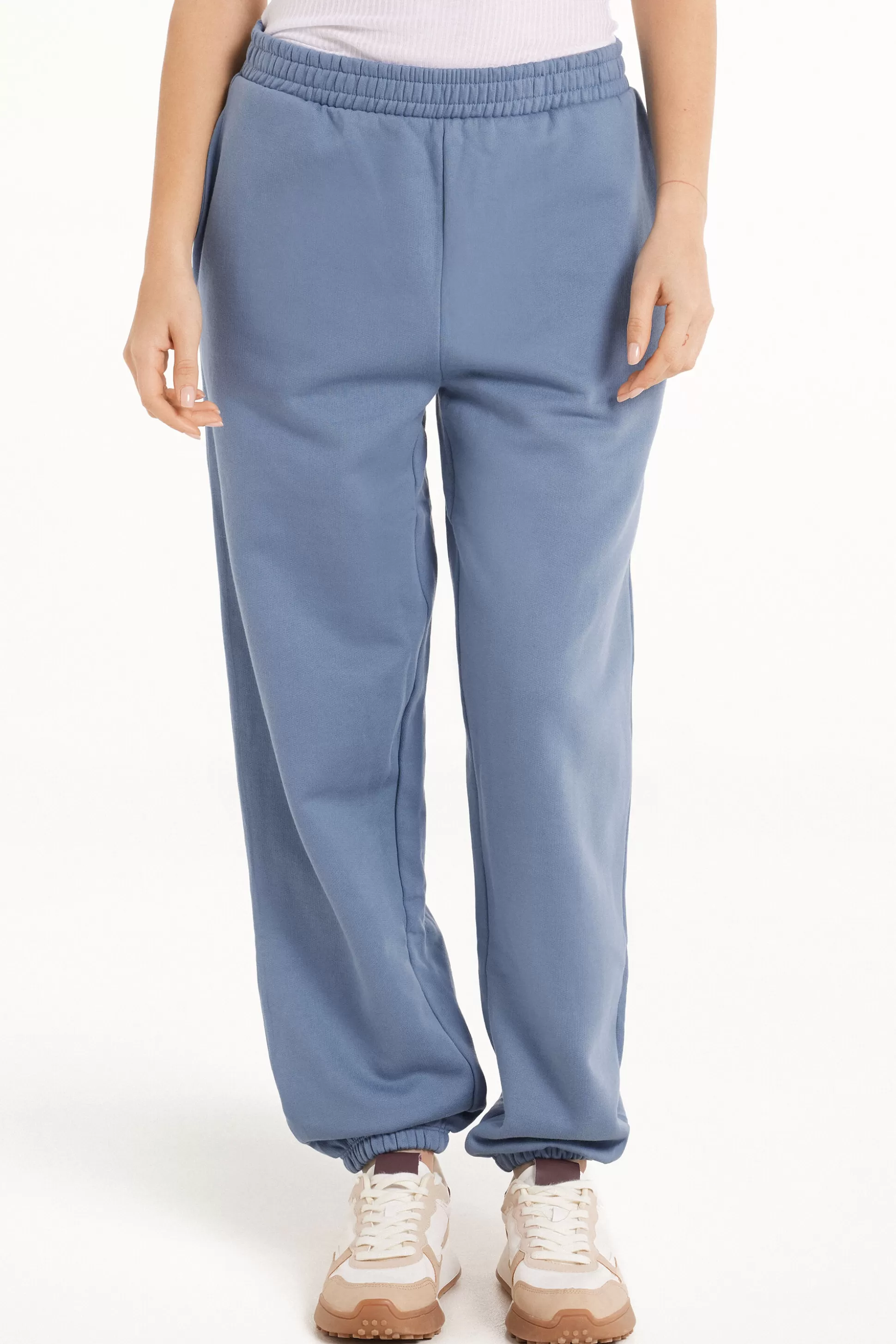 Tezenis Heavy Fleece Joggers With Pockets - Tracksuits - Women | light blue Hot