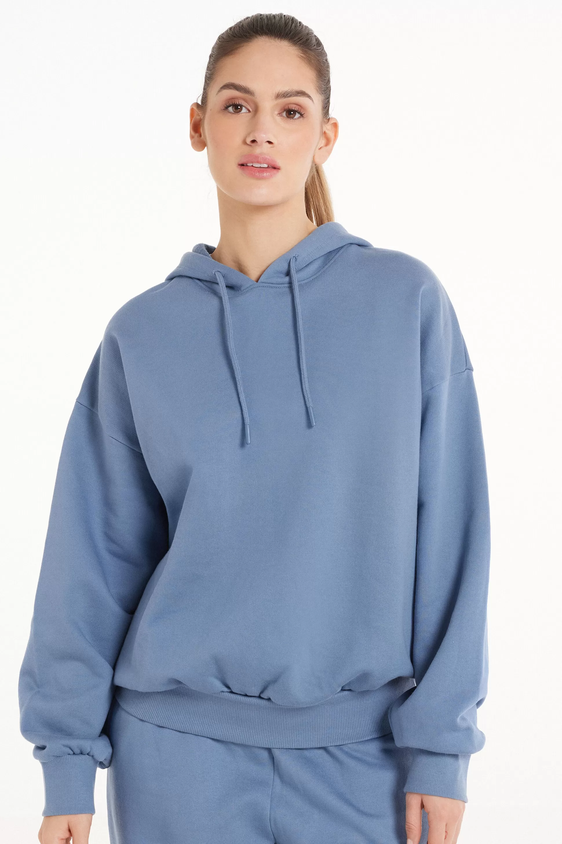 Tezenis Heavy Long-Sleeved Hoodie - Tracksuits - Women | light blue Clearance