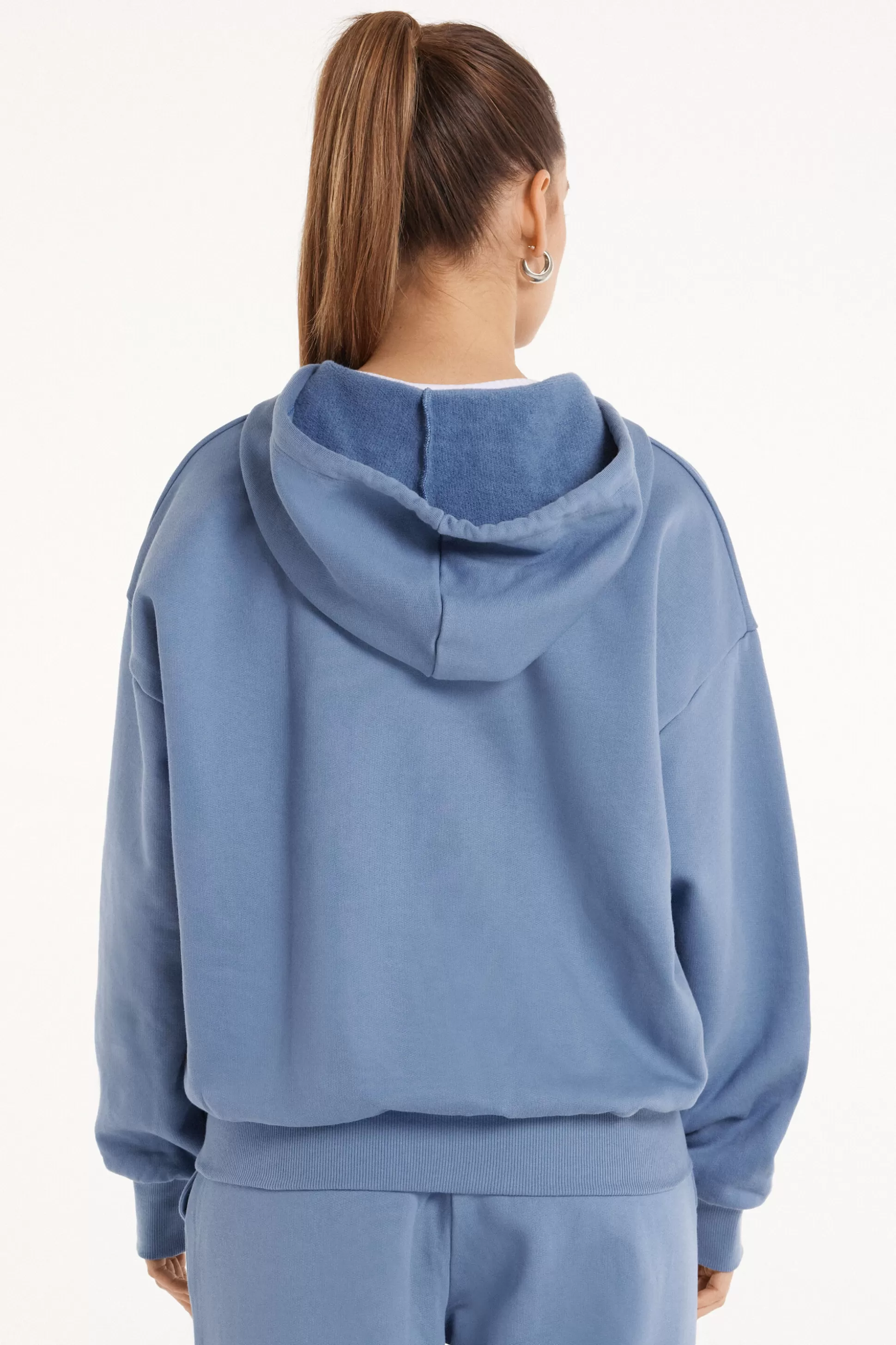 Tezenis Heavy Long-Sleeved Hoodie - Tracksuits - Women | light blue Clearance