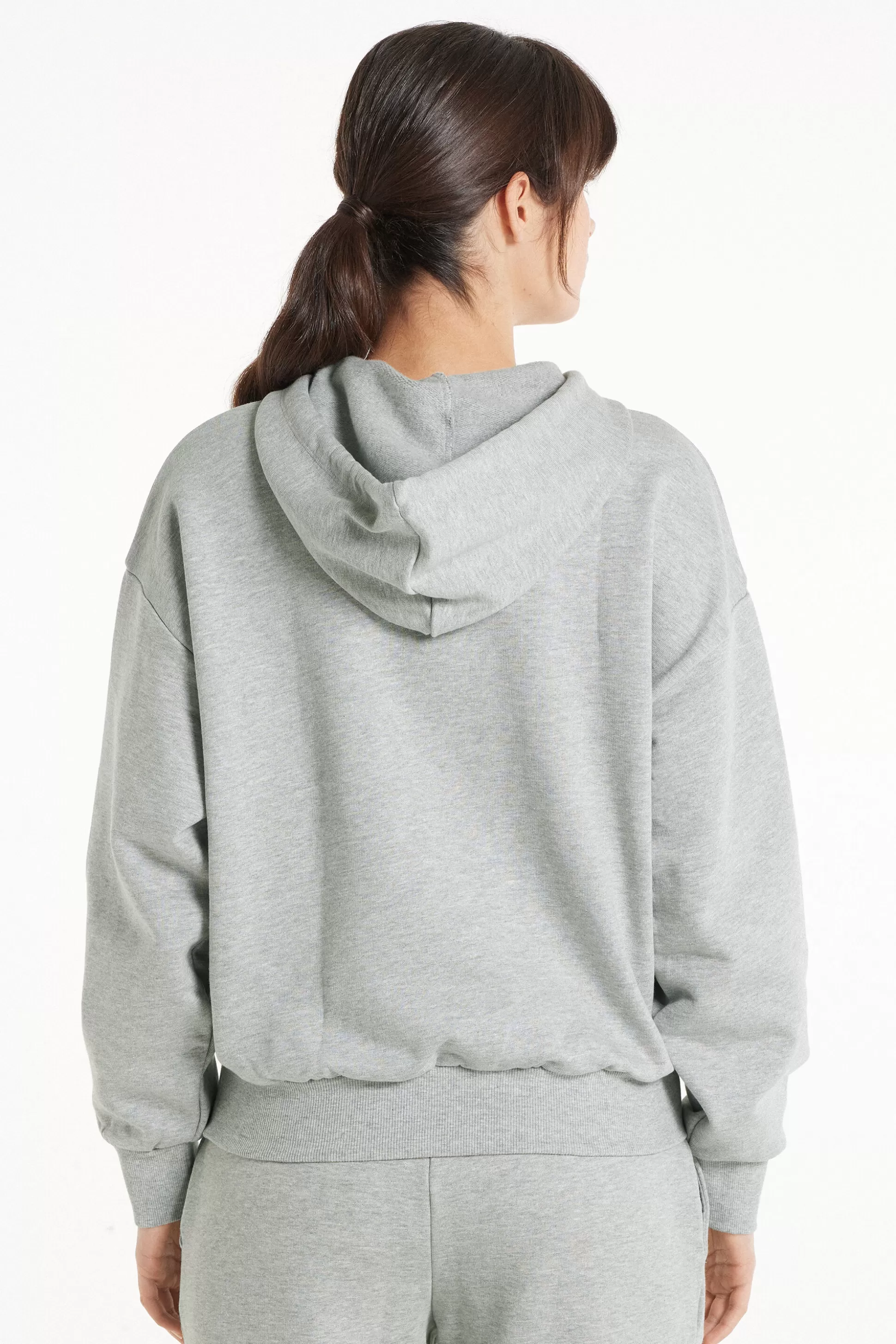 Tezenis Heavy Long-Sleeved Hoodie - Tracksuits - Women | grey Fashion