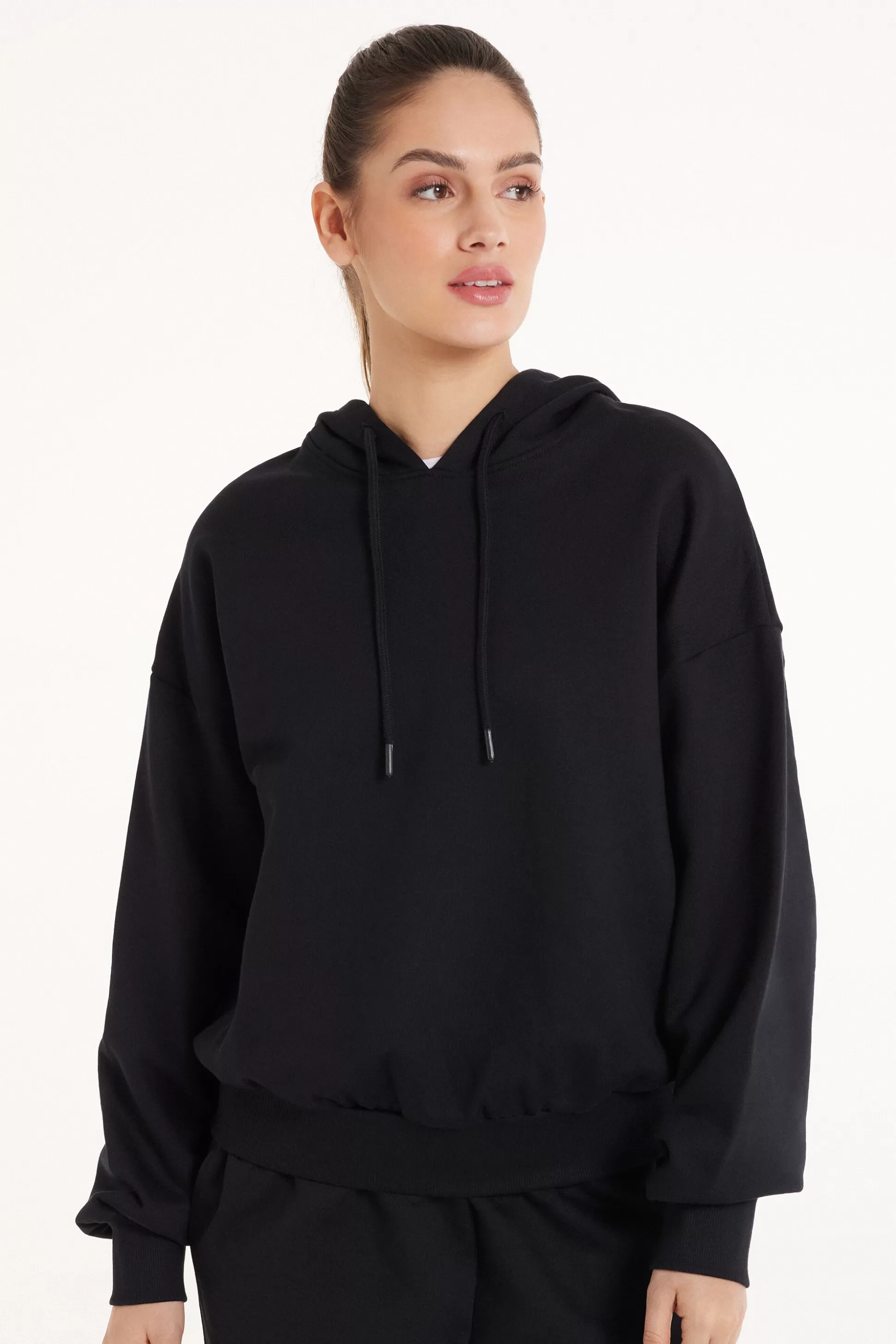 Tezenis Heavy Long-Sleeved Hoodie - Tracksuits - Women | black Cheap