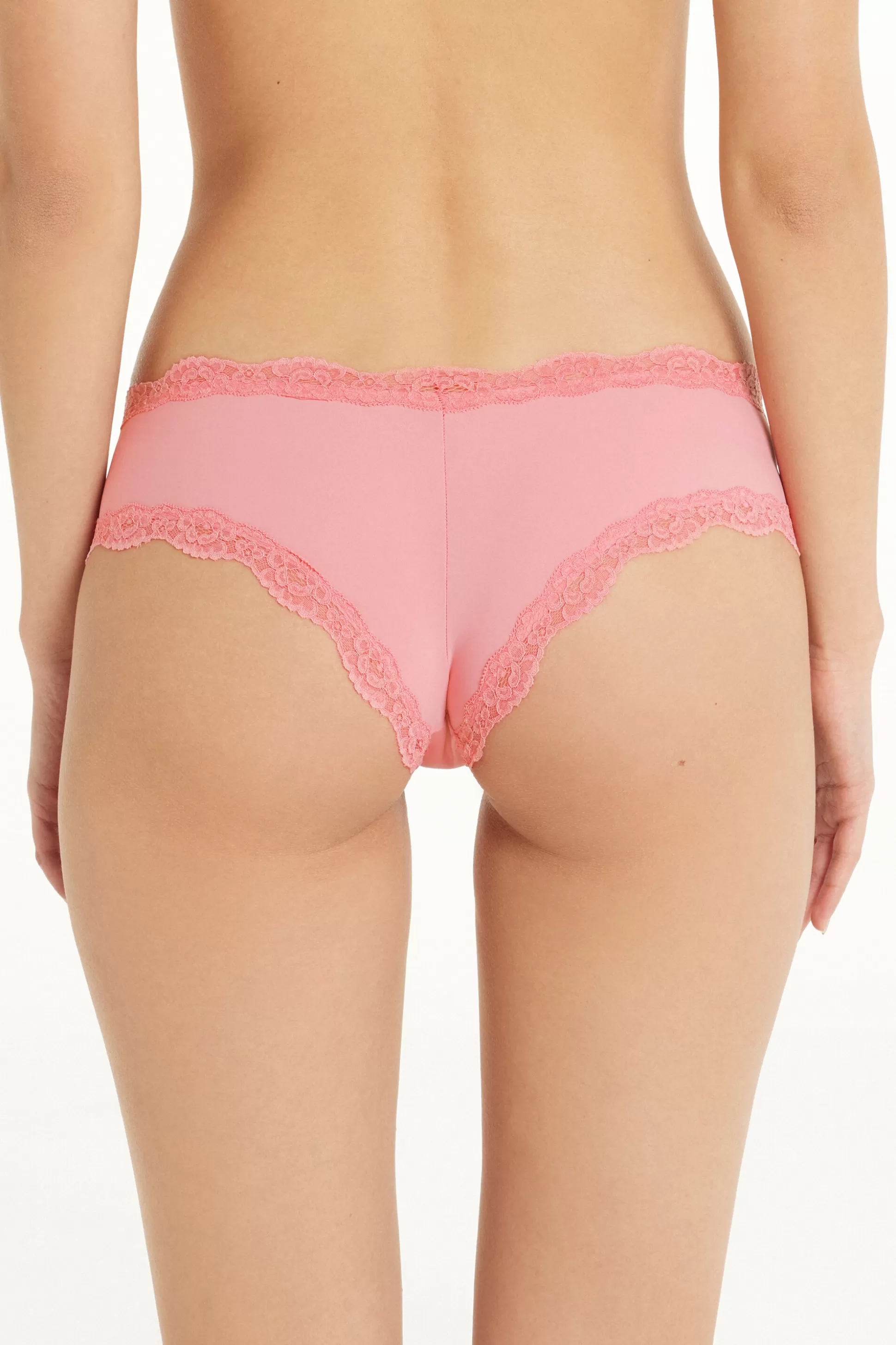 Tezenis Lace And Microfiber Cheeky Hipster - French Cut - Women | pale pink Sale