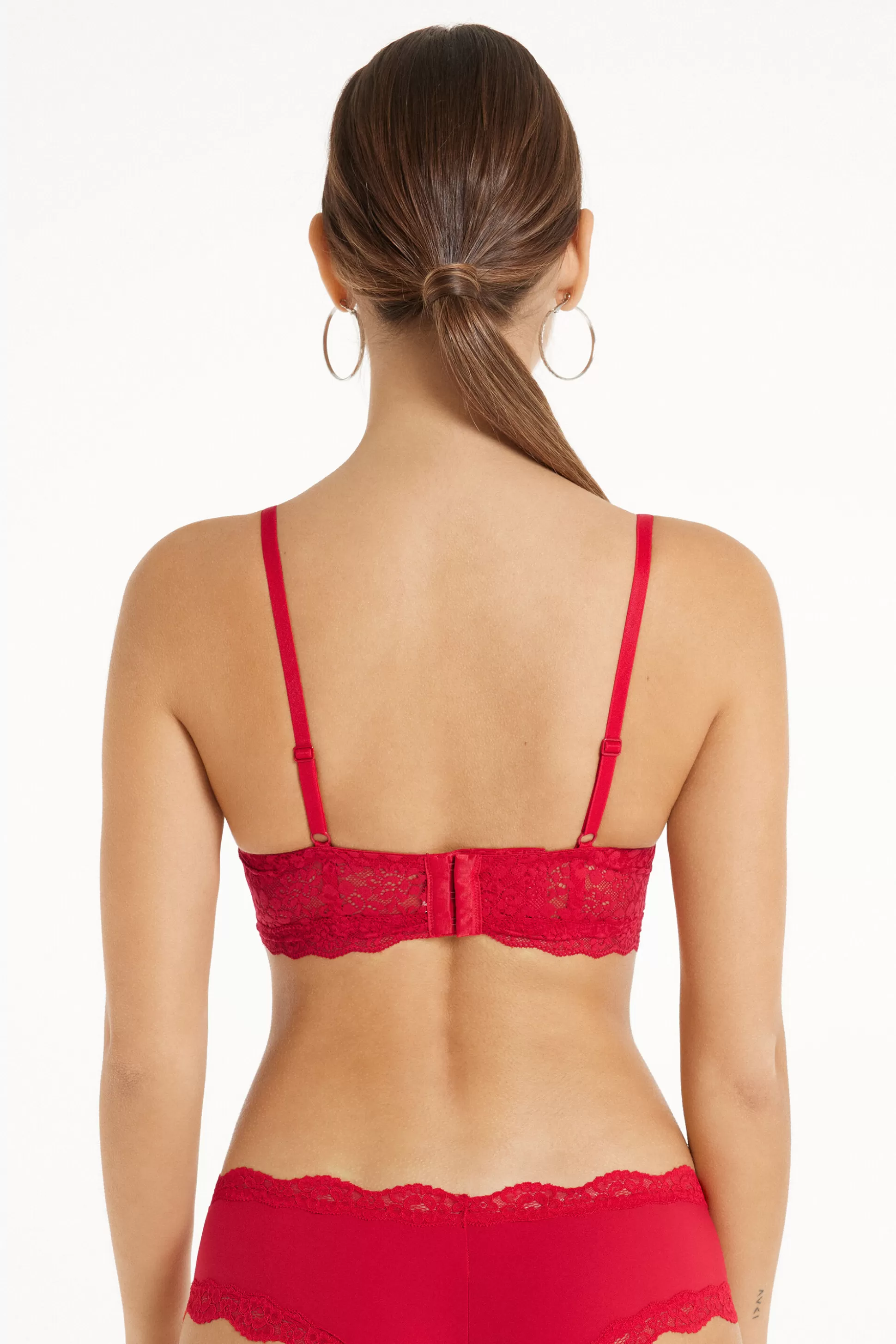 Tezenis Malibu Recycled Lace Super Push-Up Bra - Bralette - Women | red New