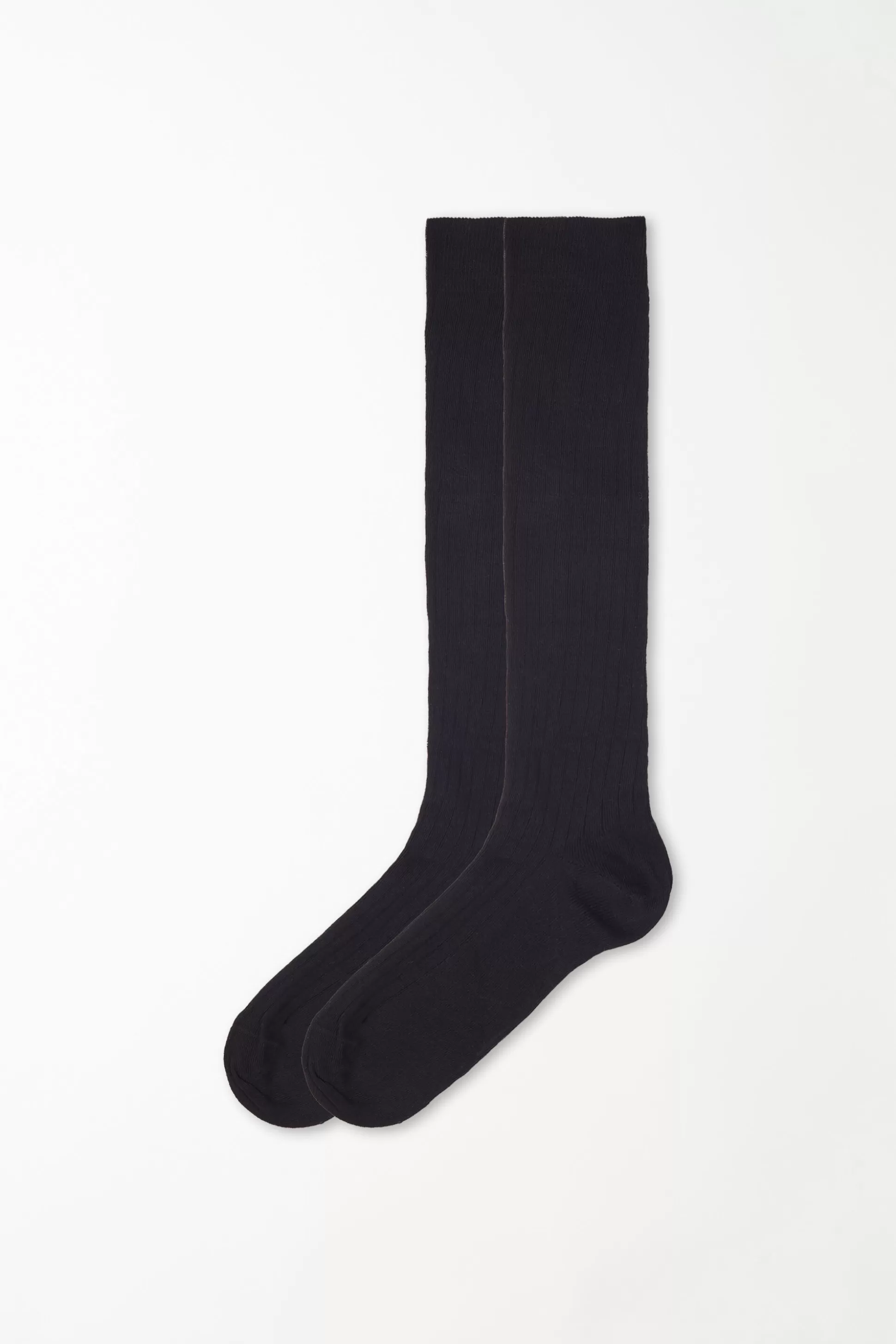 Tezenis Men’s Long Ribbed Cotton Socks - Long Socks - Men | black Cheap