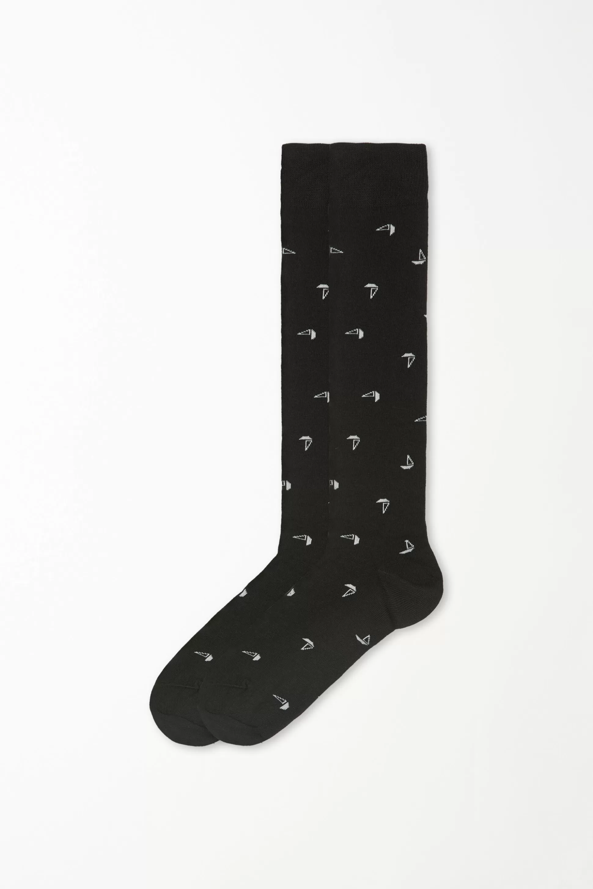 Tezenis Men’s Patterned Long Cotton Socks - Long Socks - Men | black Best