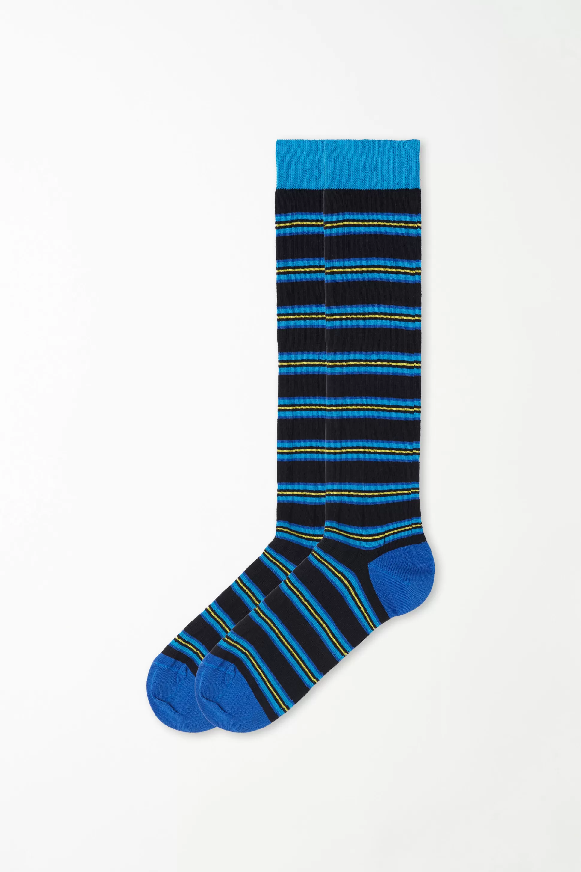 Tezenis Men’s Patterned Long Cotton Socks - Long Socks - Men | blue Best