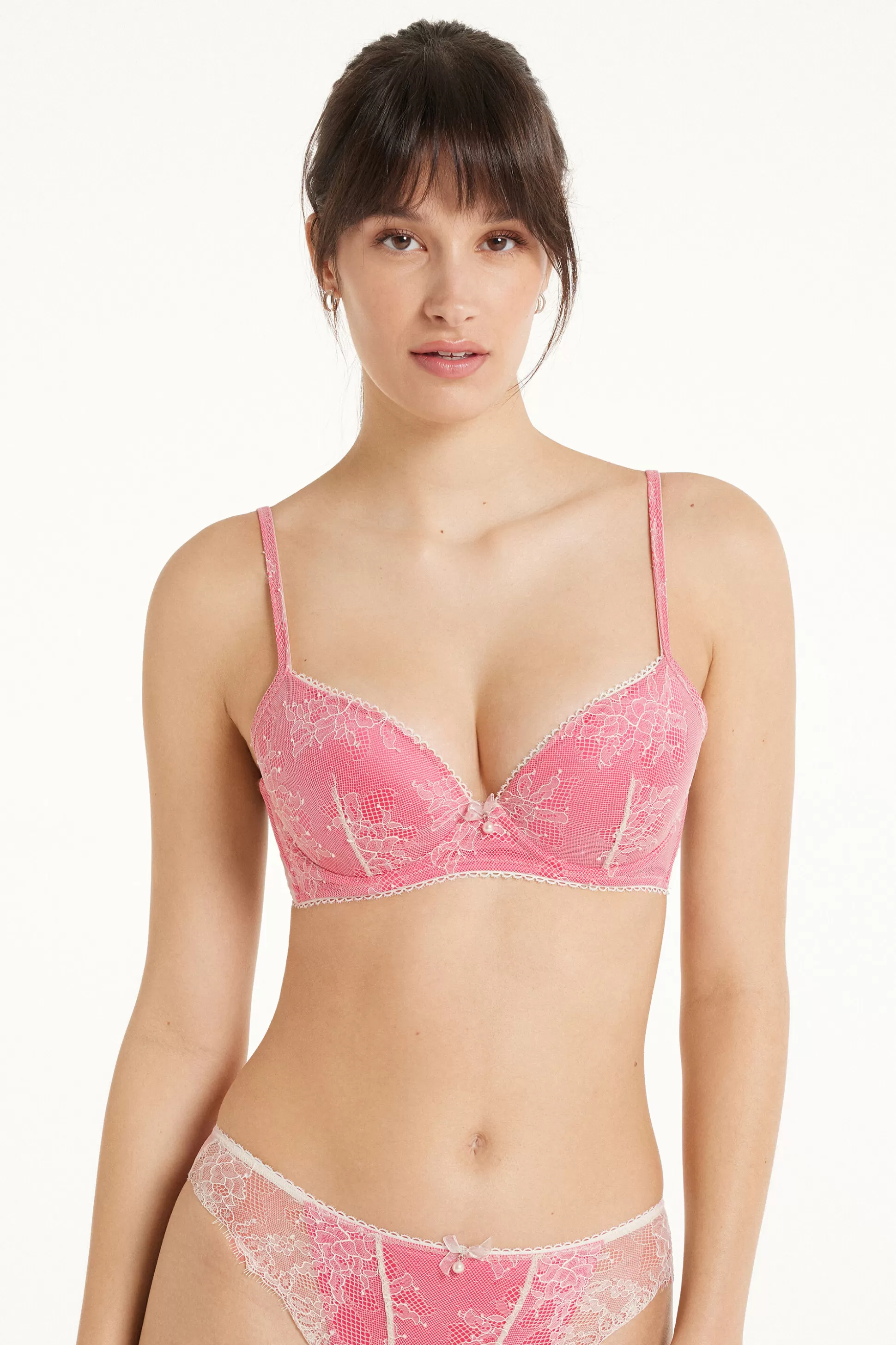 Tezenis Ocean Dream Lace Berlin Balconette Bra - Push-up - Women | pink Hot