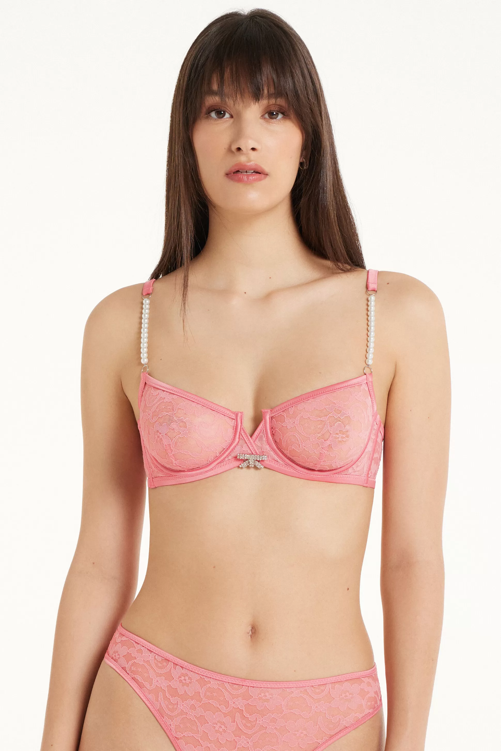 Tezenis Pearl Pink Lace Paris Balconette Bra - Balconette - Women | pale pink Best Sale