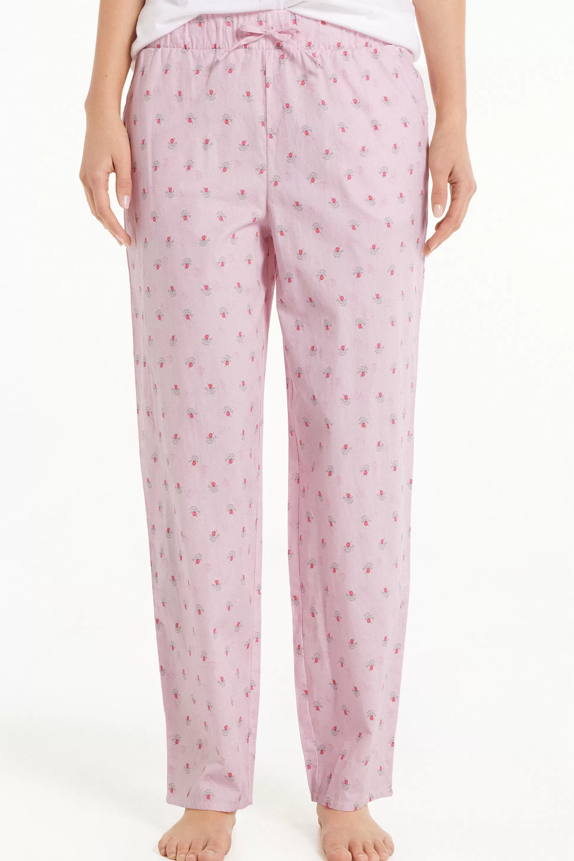 Tezenis ed Cotton Canvas Pants - Pajama Sets - Women | print Discount