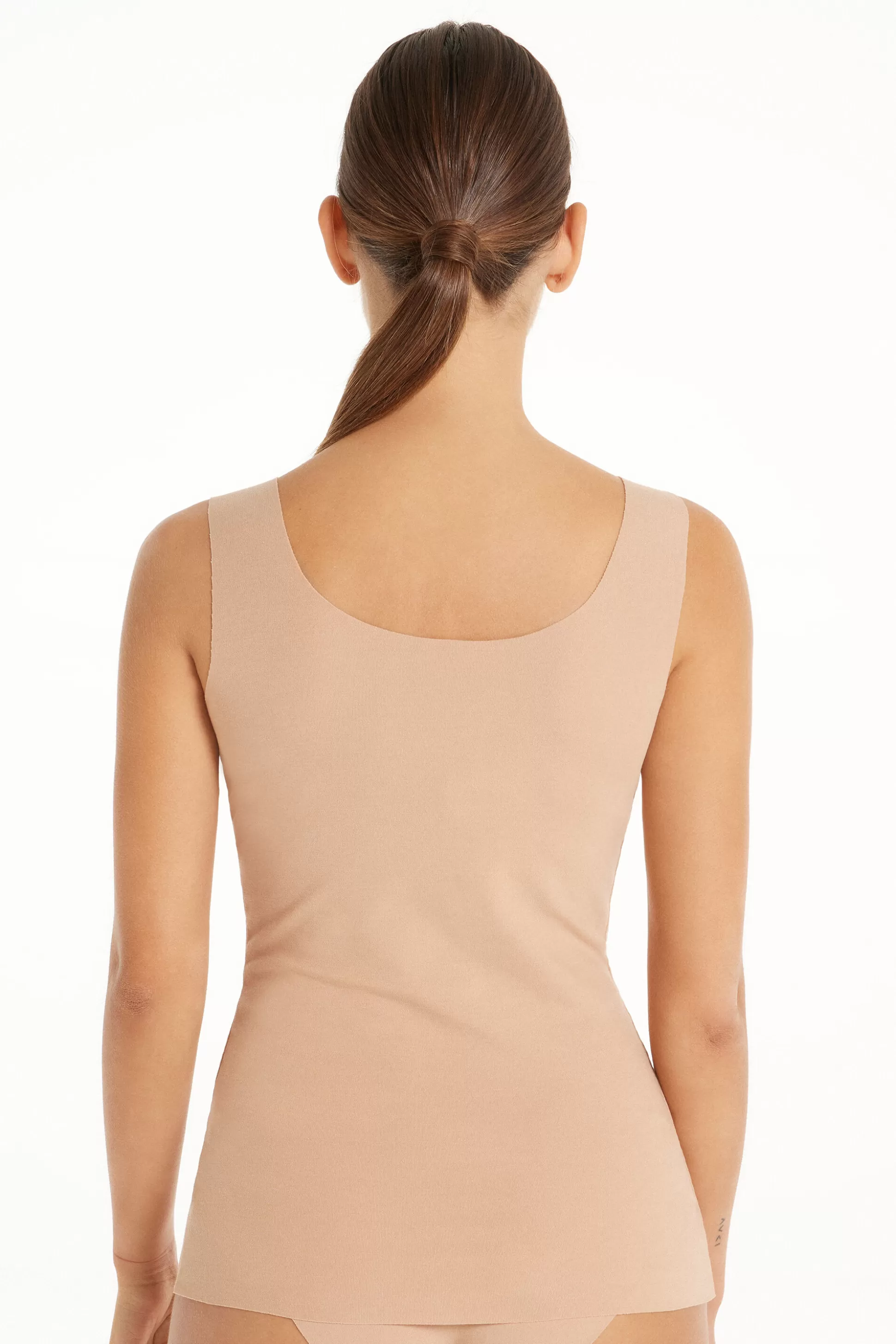 Tezenis Raw-Cut Cotton Camisole - Tank Tops - Women | nude Shop