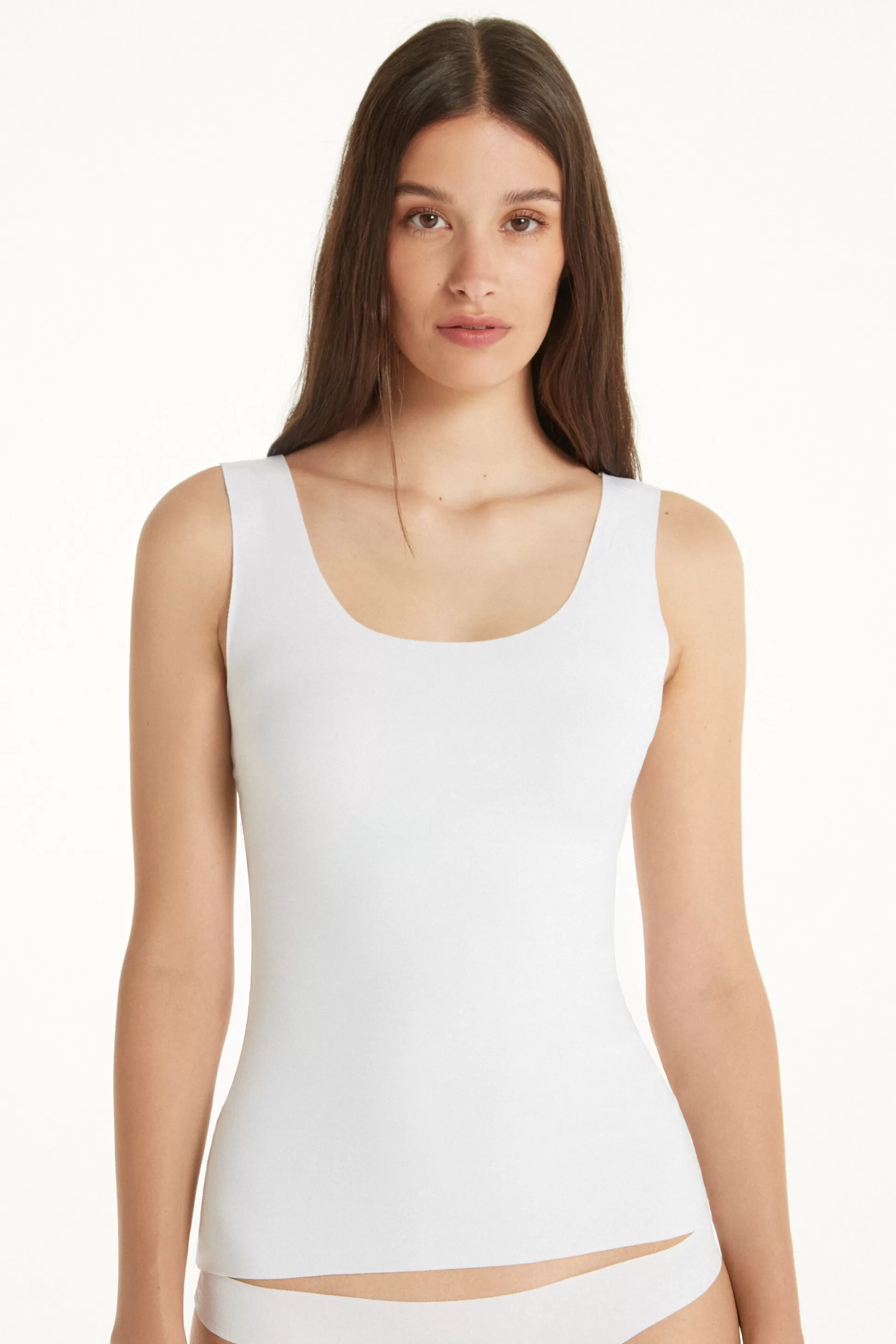 Tezenis Raw-Cut Cotton Camisole - Tank Tops - Women | white Best