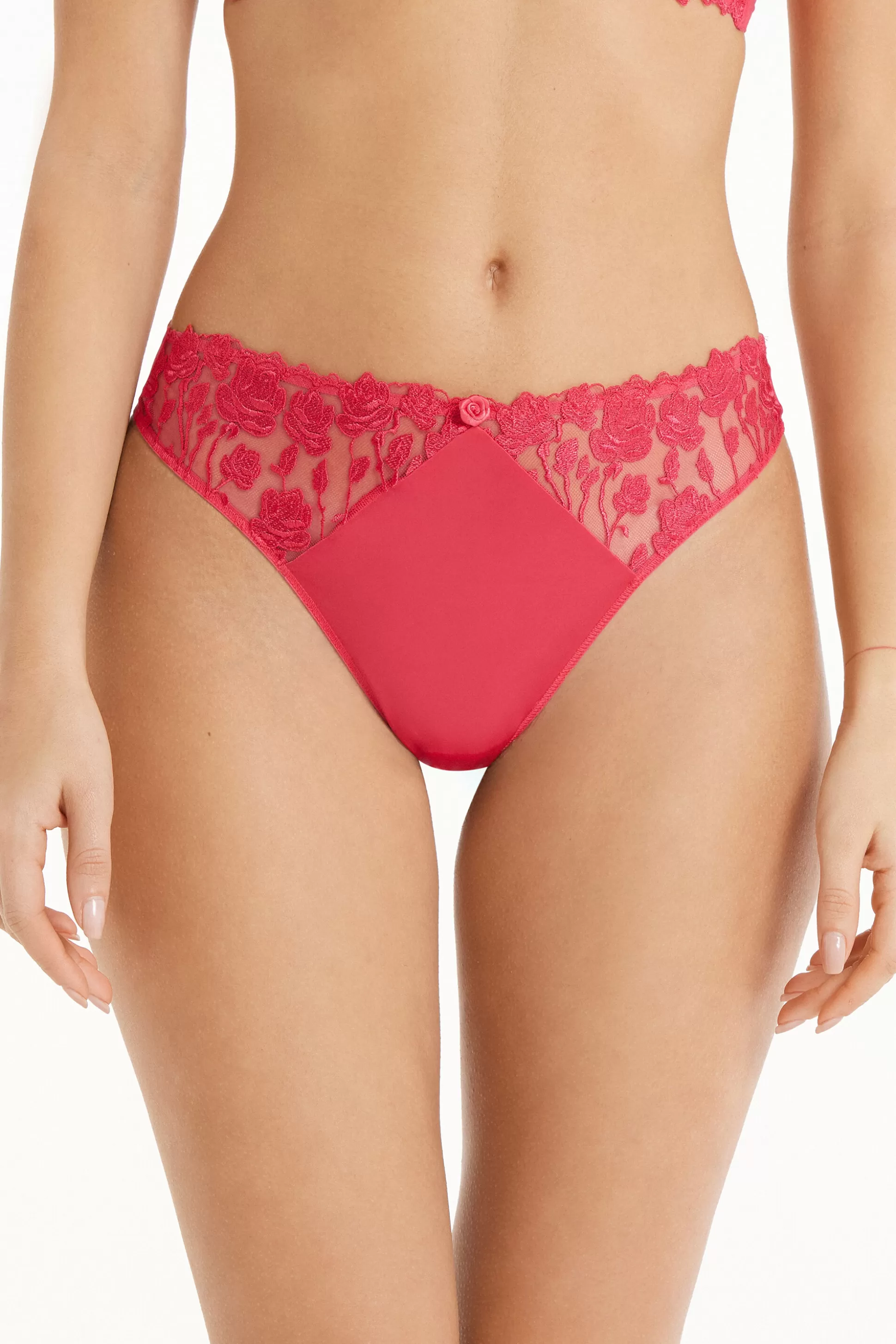 Tezenis Passion Lace Brazilian Panties - Cheeky Briefs - Women | red Clearance