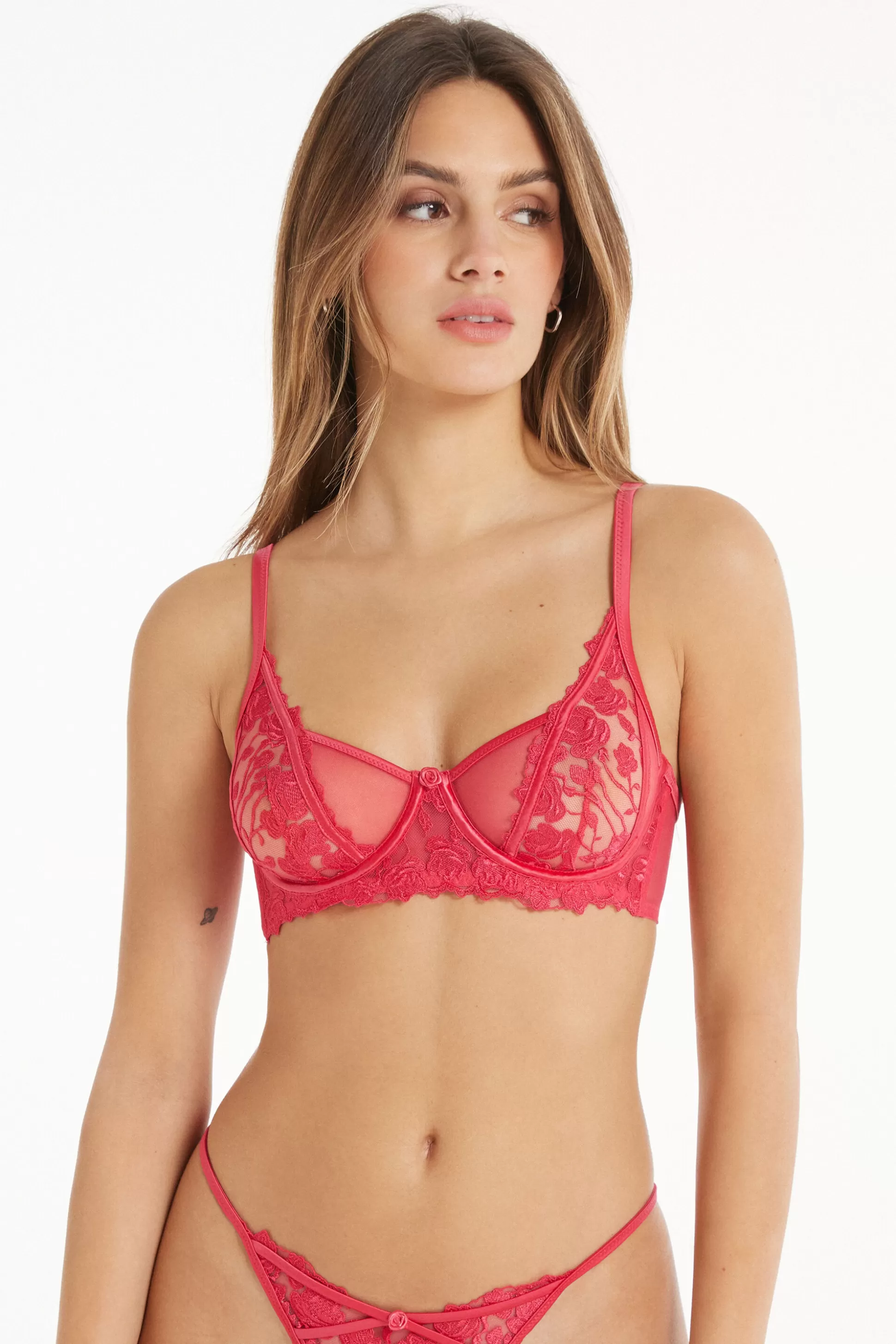 Tezenis Passion Lace Paris Balconette Bra - Balconette - Women | red Sale