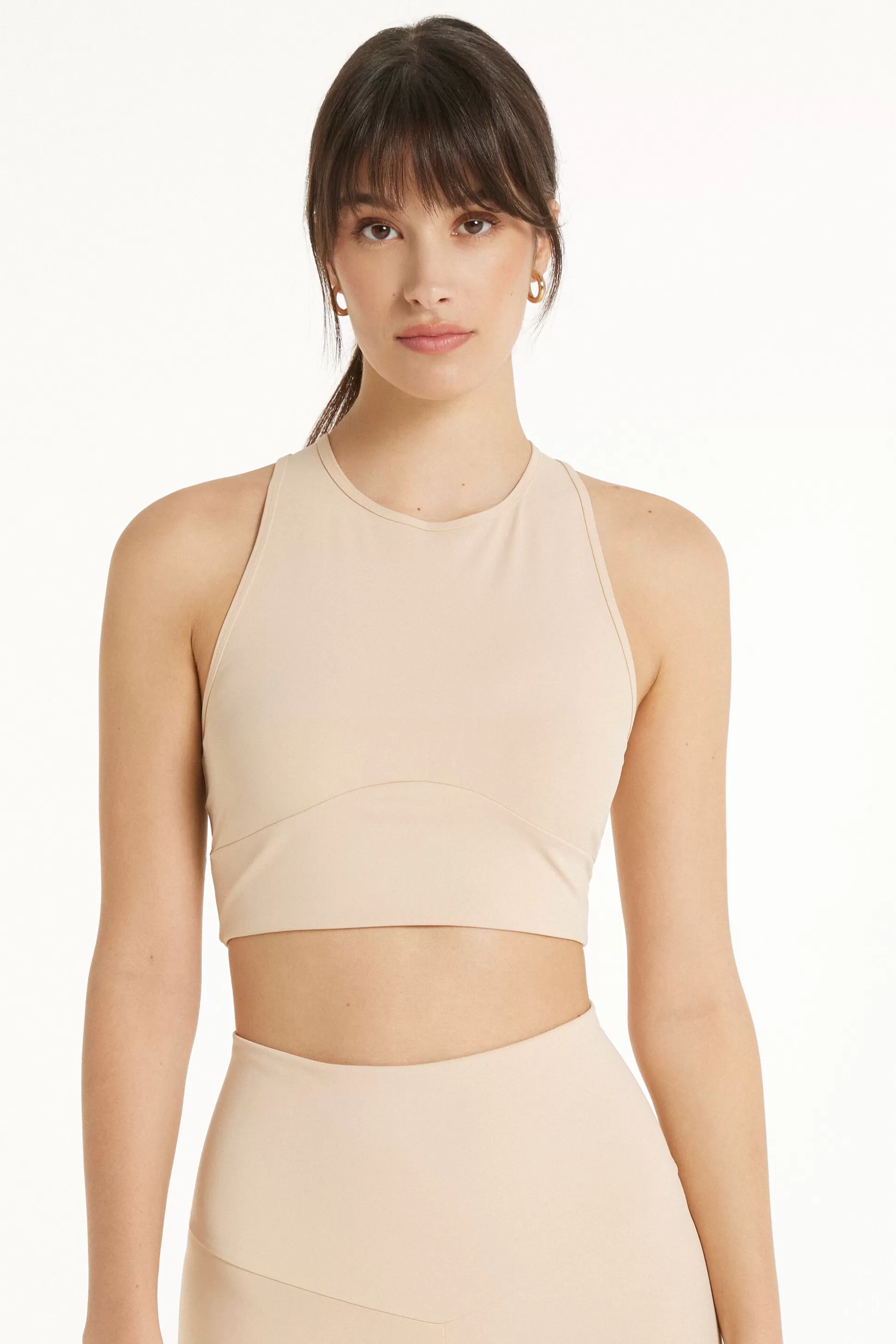 Tezenis Sleeveless Microfiber Crop Top - Tank Tops - Women | nude Flash Sale