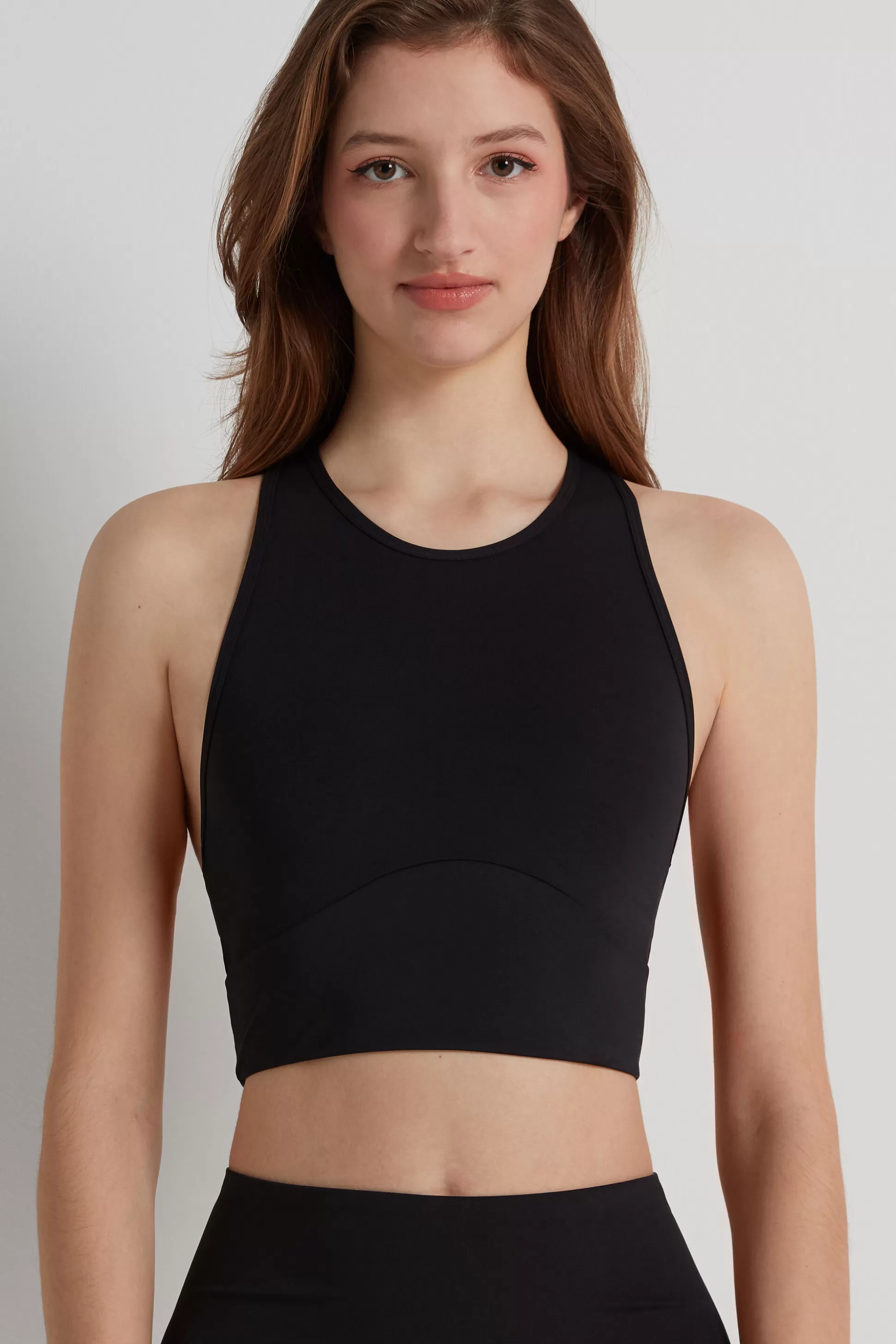 Tezenis Sleeveless Microfiber Crop Top - Tank Tops - Women | black Discount