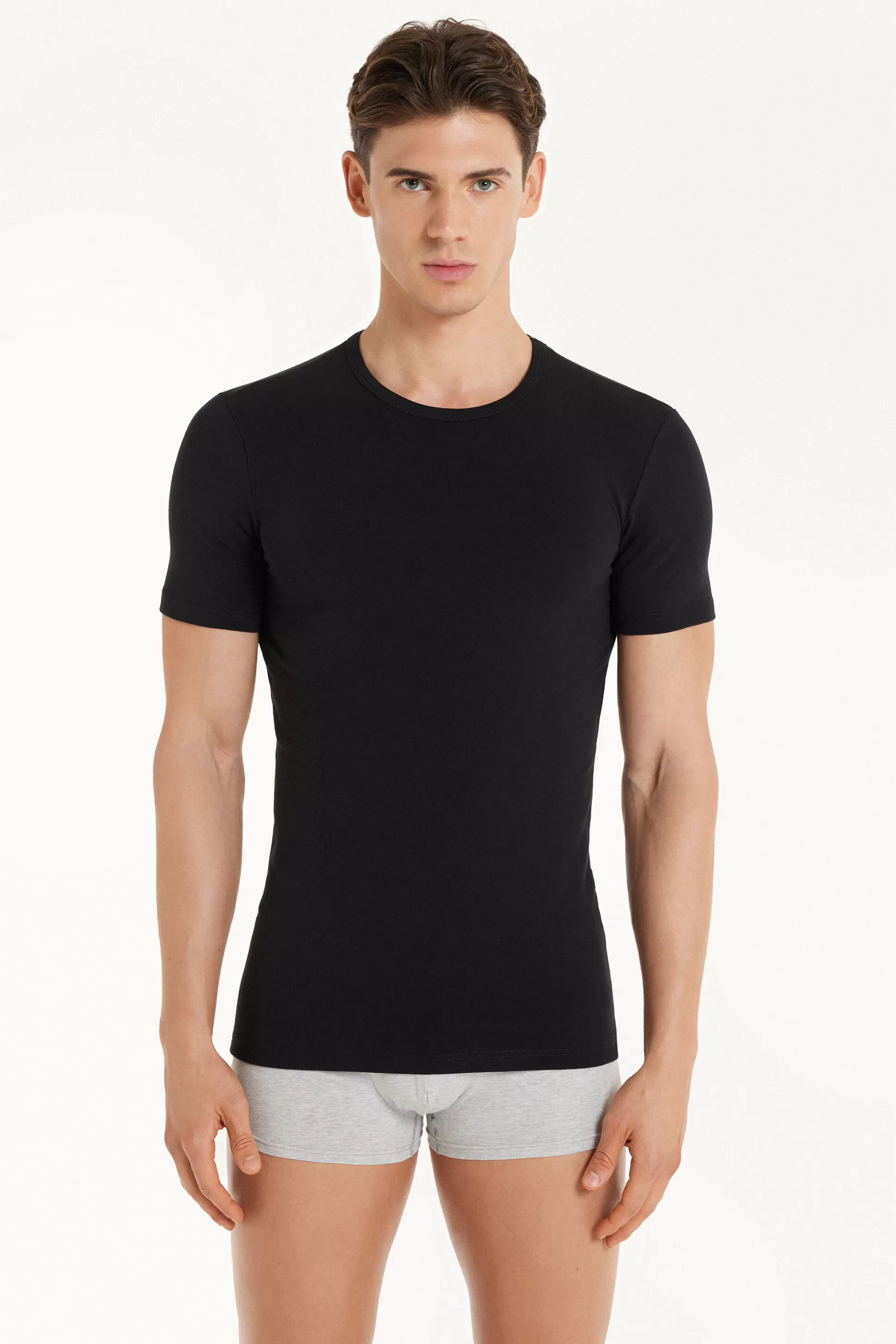 Tezenis Thermal Cotton Shirt - T-Shirts - Men | black Sale