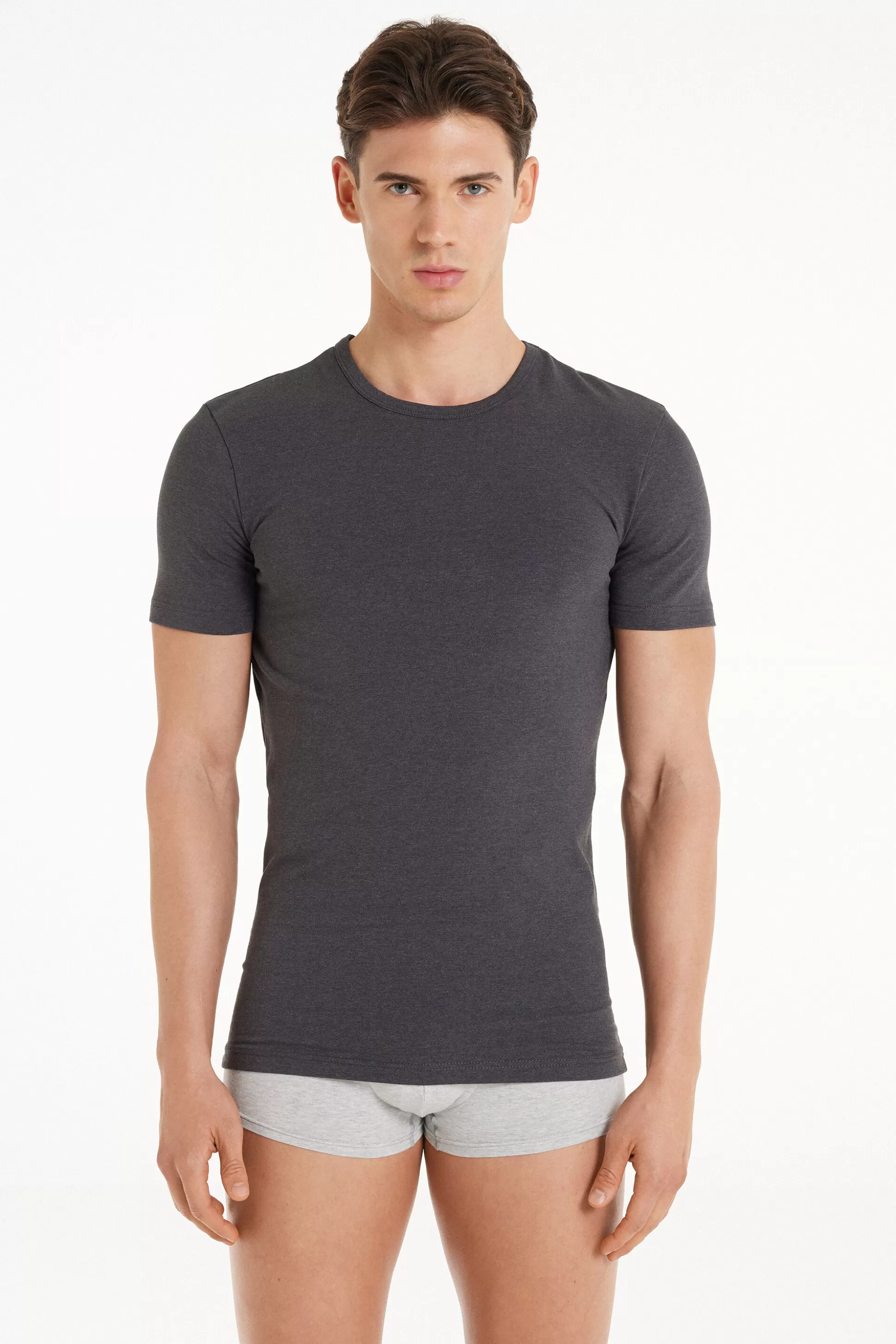 Tezenis Thermal Cotton Shirt - T-Shirts - Men | grey Sale